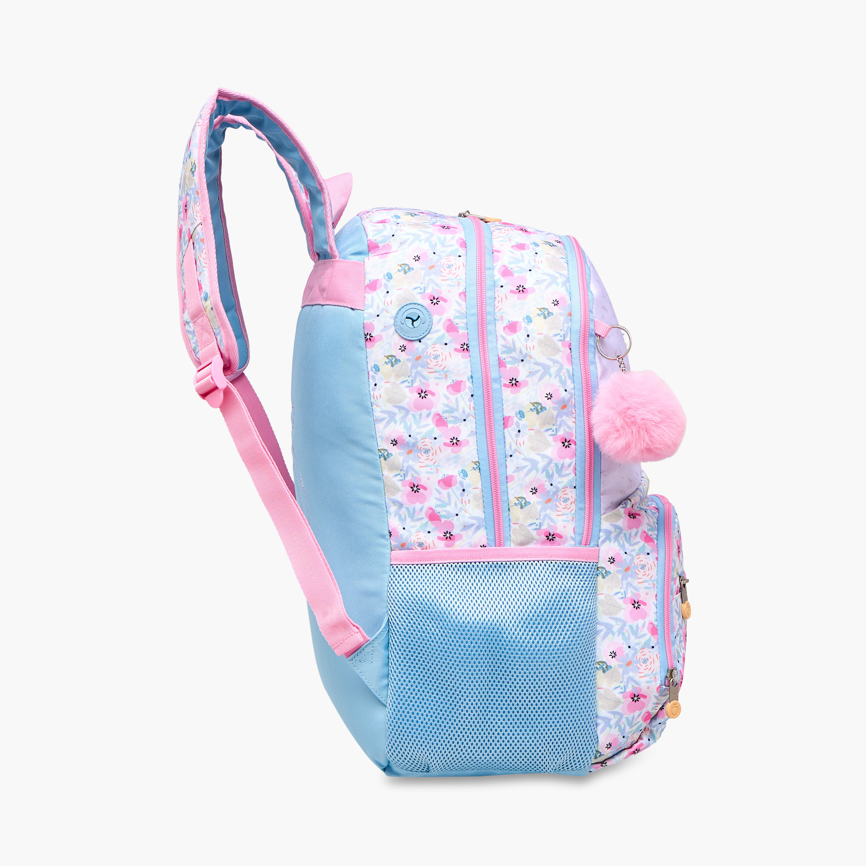 Floral Print Backpack with Adjustable Shoulder Straps and Zip Closure - 33X46X17 cms-promo_LS20_OMN-image-5