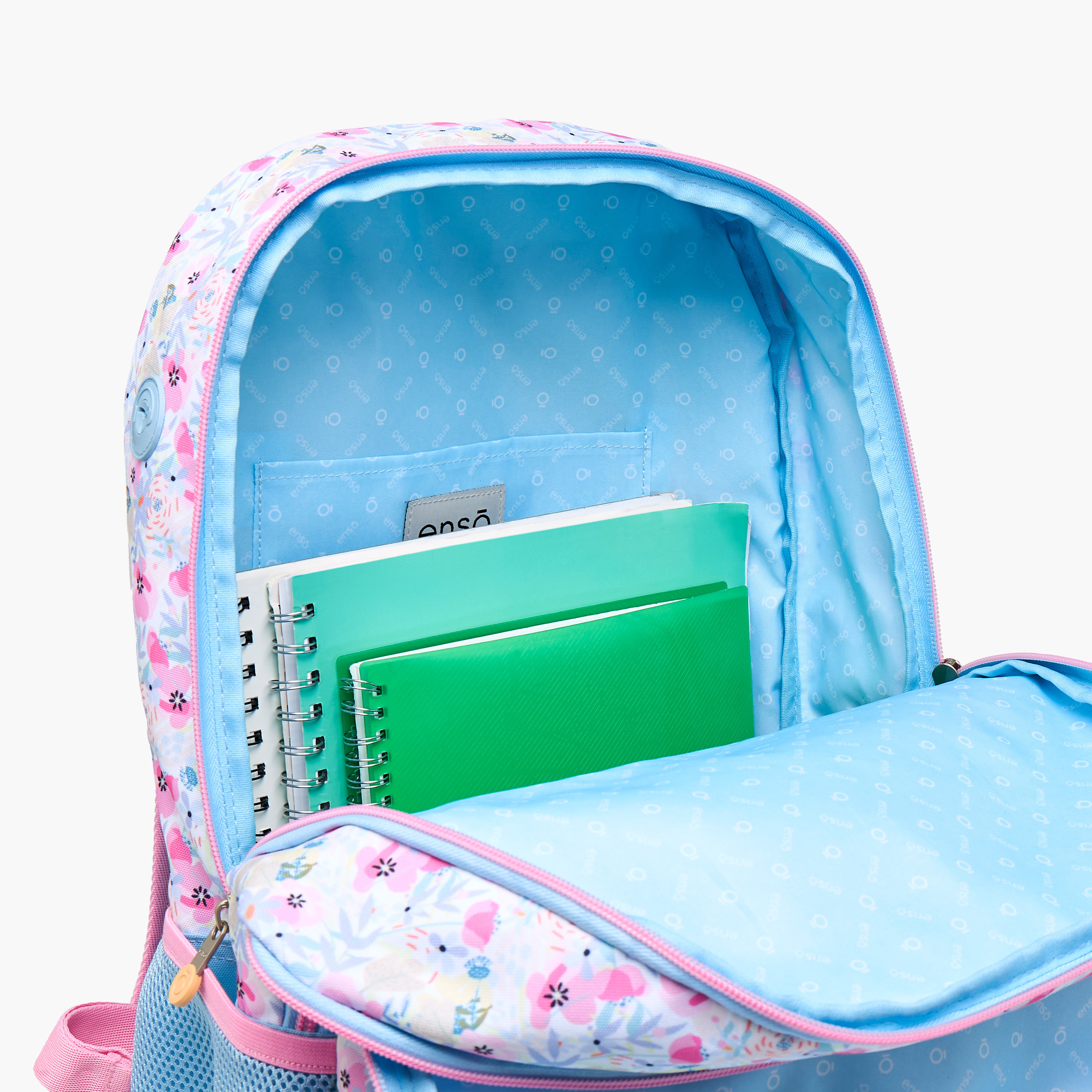 Floral Print Backpack with Adjustable Shoulder Straps and Zip Closure - 33X46X17 cms-promo_LS20_OMN-image-11