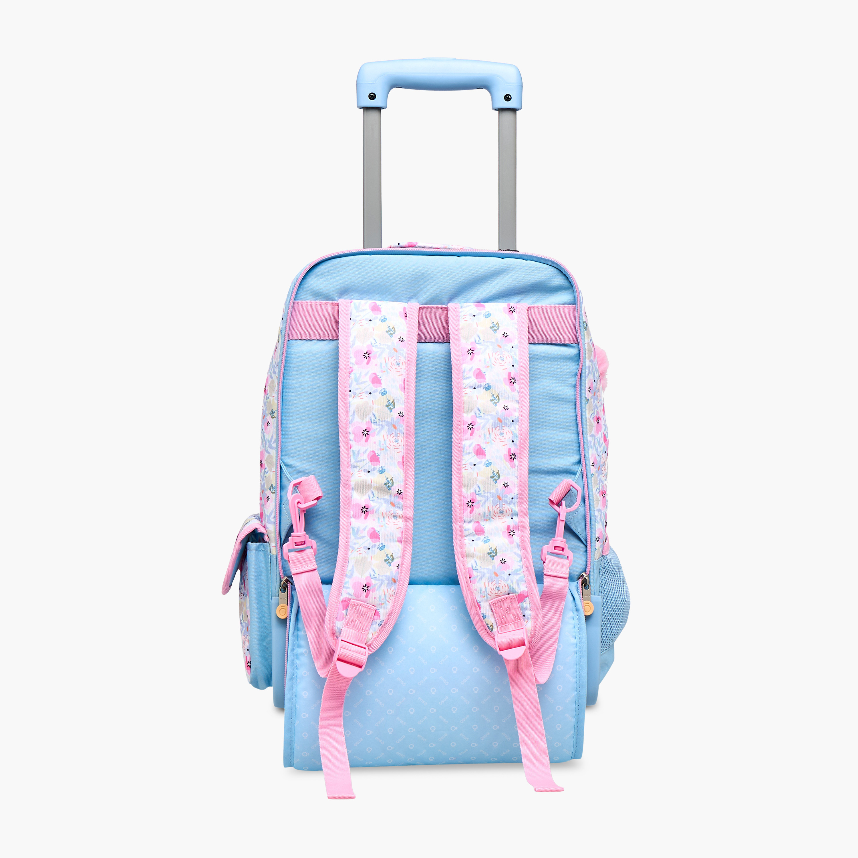 Enso Floral Trolley Bag for Girls 8-13 Years with Retractable Handle -school-bagsandbackpacks-trolleybags-image-7