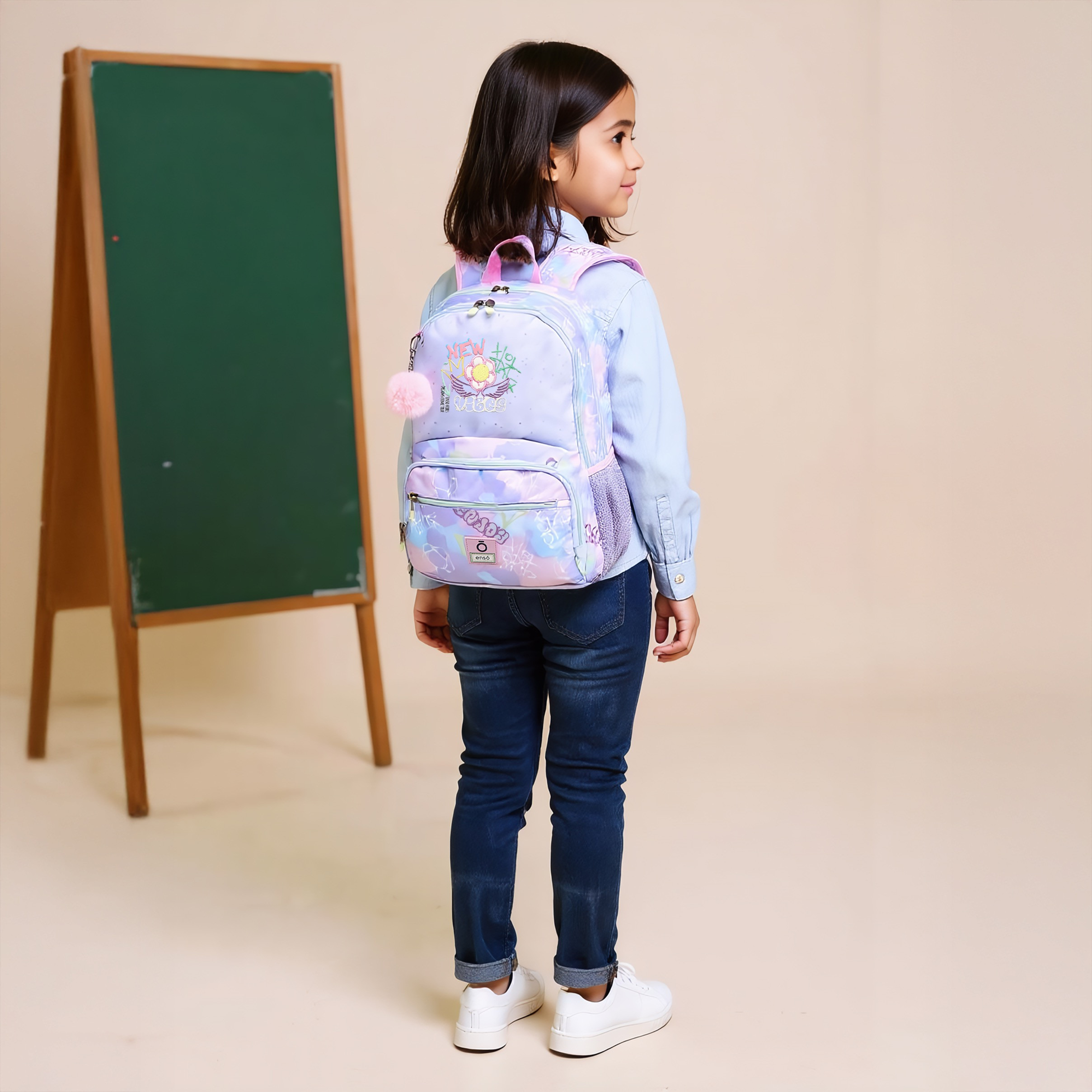Enso Printed Backpack with Adjustable Straps and Zip Closure - 17x33x46 cms-school-bagsandbackpacks-backpacks-image-3