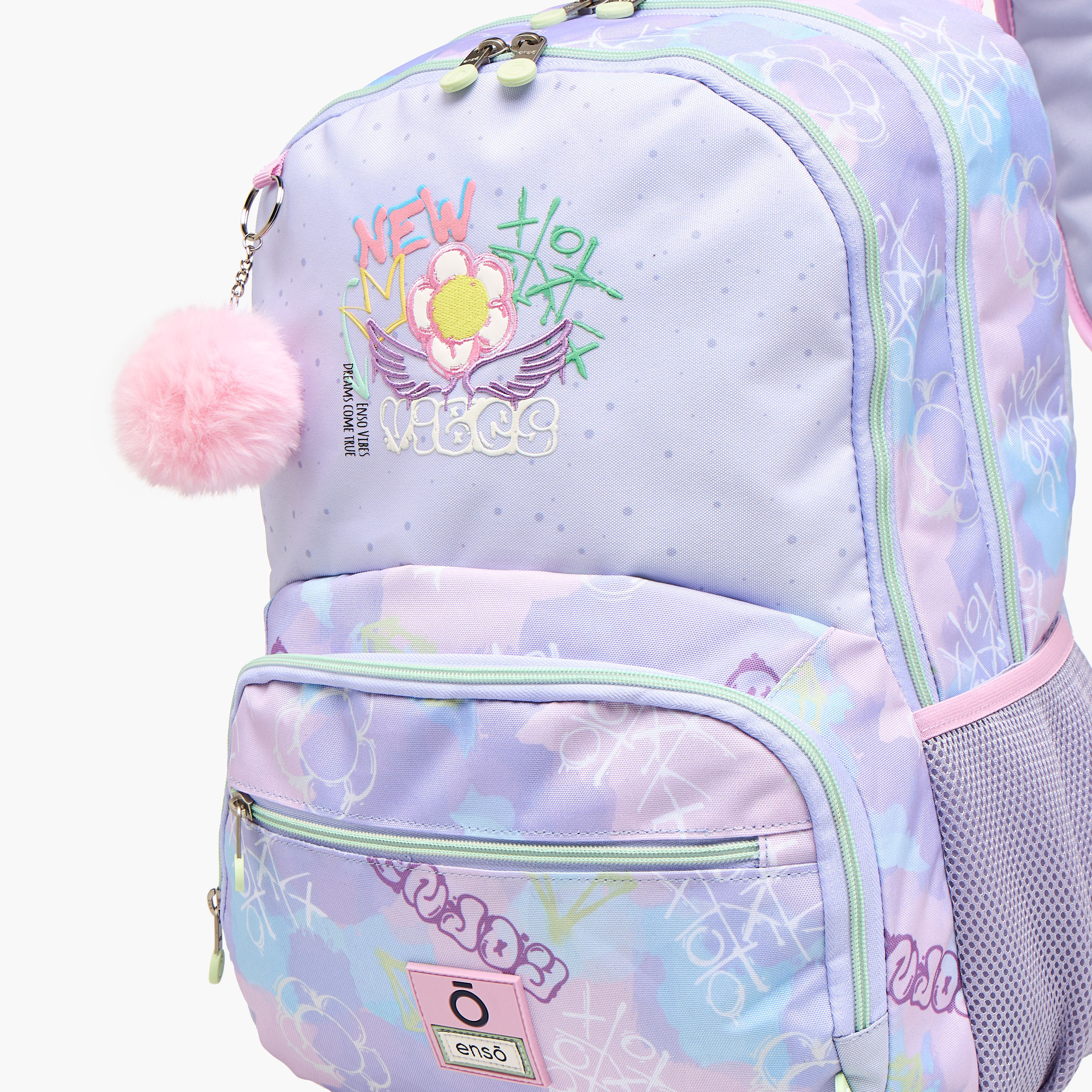 Enso Printed Backpack with Adjustable Straps and Zip Closure - 17x33x46 cms-school-bagsandbackpacks-backpacks-image-9