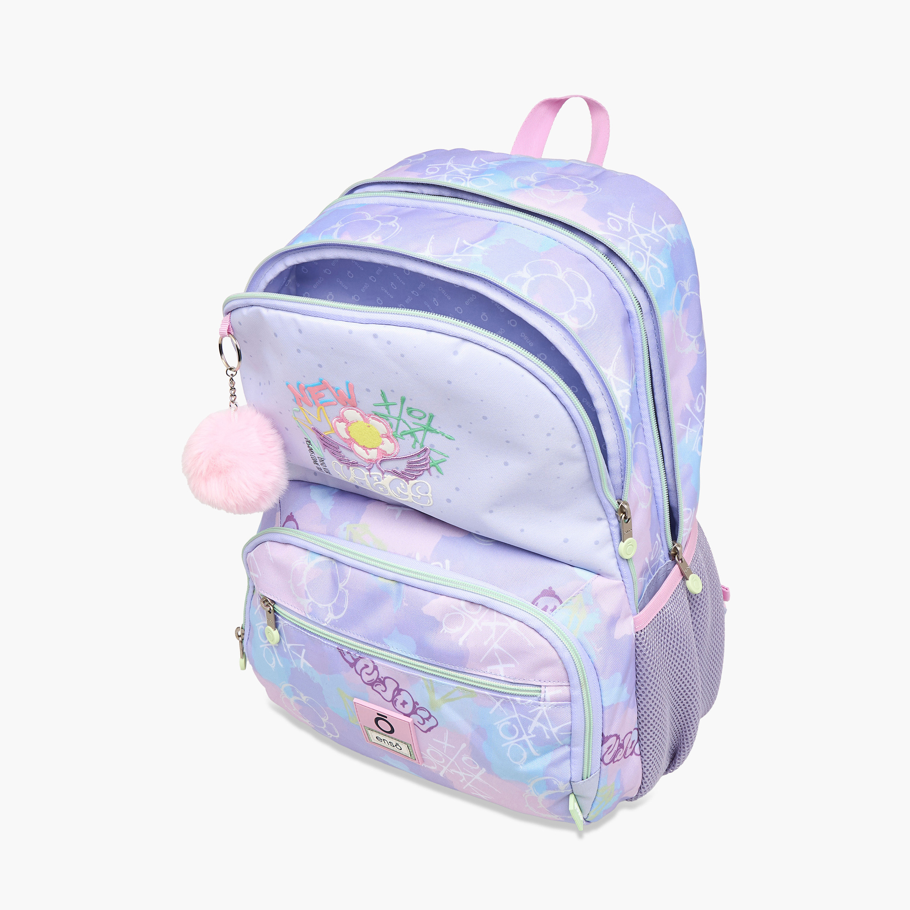 Enso Printed Backpack with Adjustable Straps and Zip Closure - 17x33x46 cms-school-bagsandbackpacks-backpacks-image-10