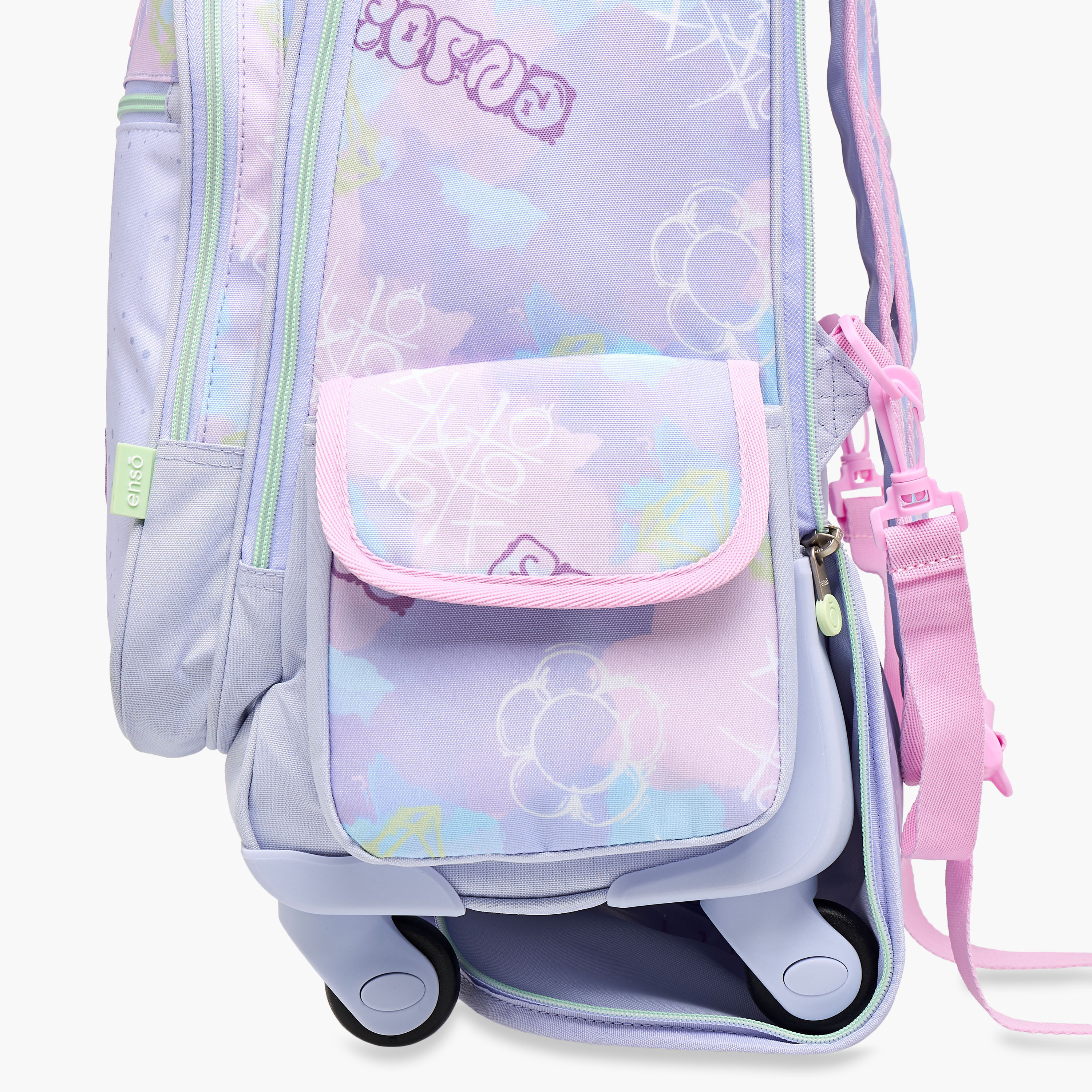 شنطة ترولي للبنات 8-13 سنة بمقبض قابل للسحب وتصميم جرافيتي من إينسو-school-bagsandbackpacks-trolleybags-image-10