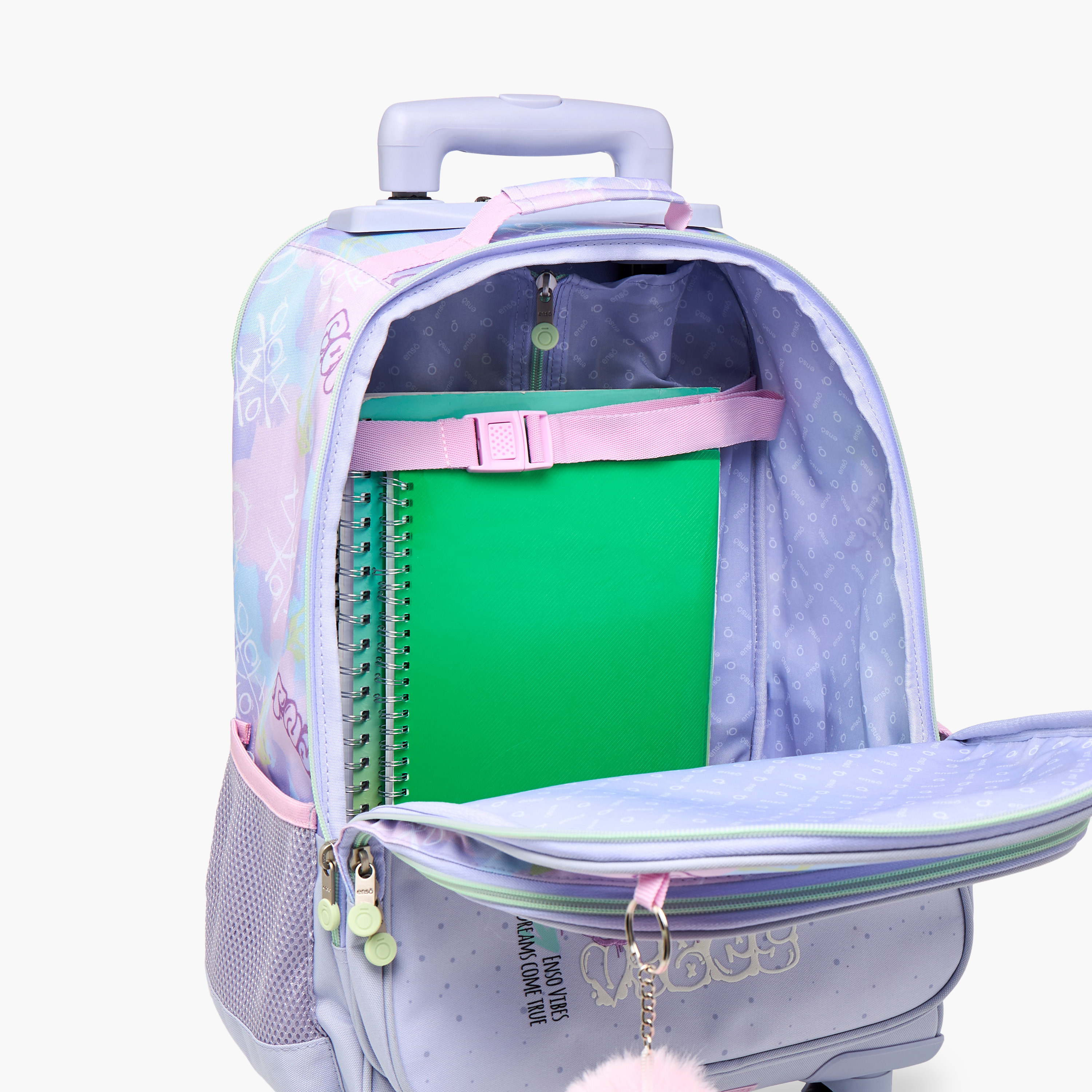 شنطة ترولي للبنات 8-13 سنة بمقبض قابل للسحب وتصميم جرافيتي من إينسو-school-bagsandbackpacks-trolleybags-image-16