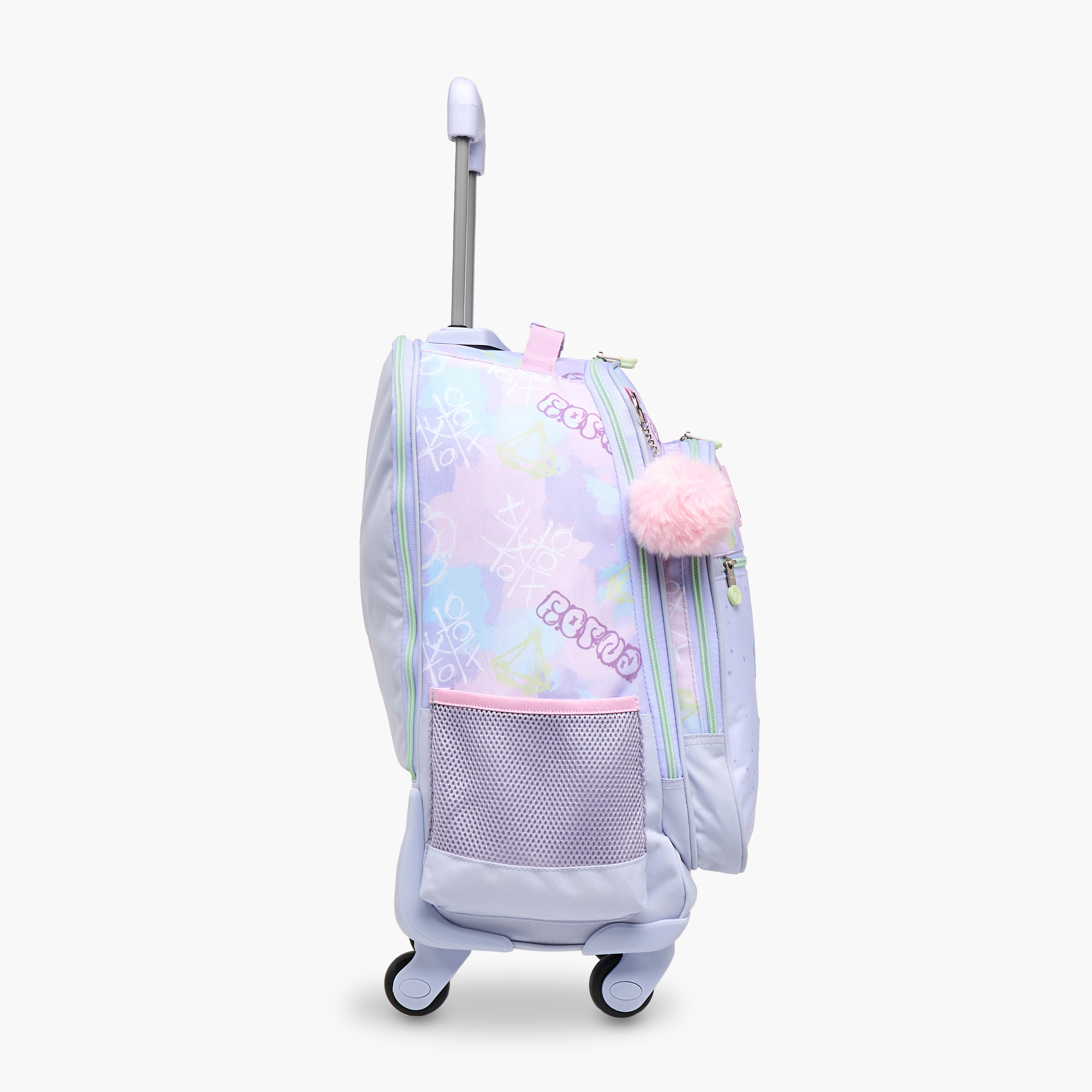 شنطة ترولي للبنات 8-13 سنة بمقبض قابل للسحب وتصميم جرافيتي من إينسو-school-bagsandbackpacks-trolleybags-image-3