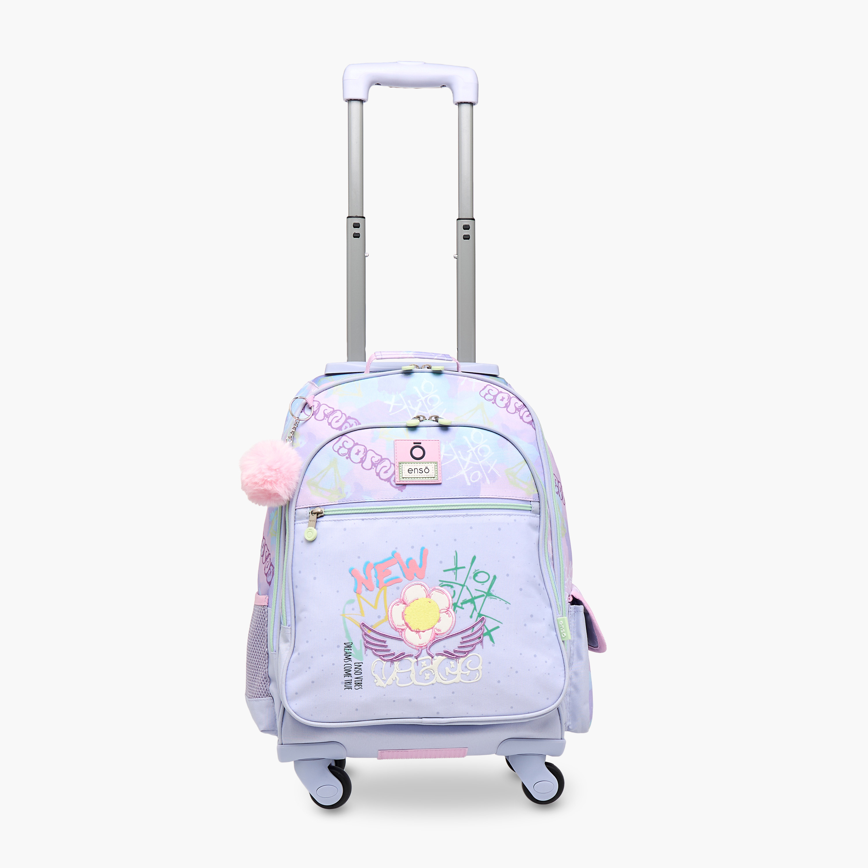 شنطة ترولي للبنات 8-13 سنة بمقبض قابل للسحب وتصميم جرافيتي من إينسو-school-bagsandbackpacks-trolleybags-image-7