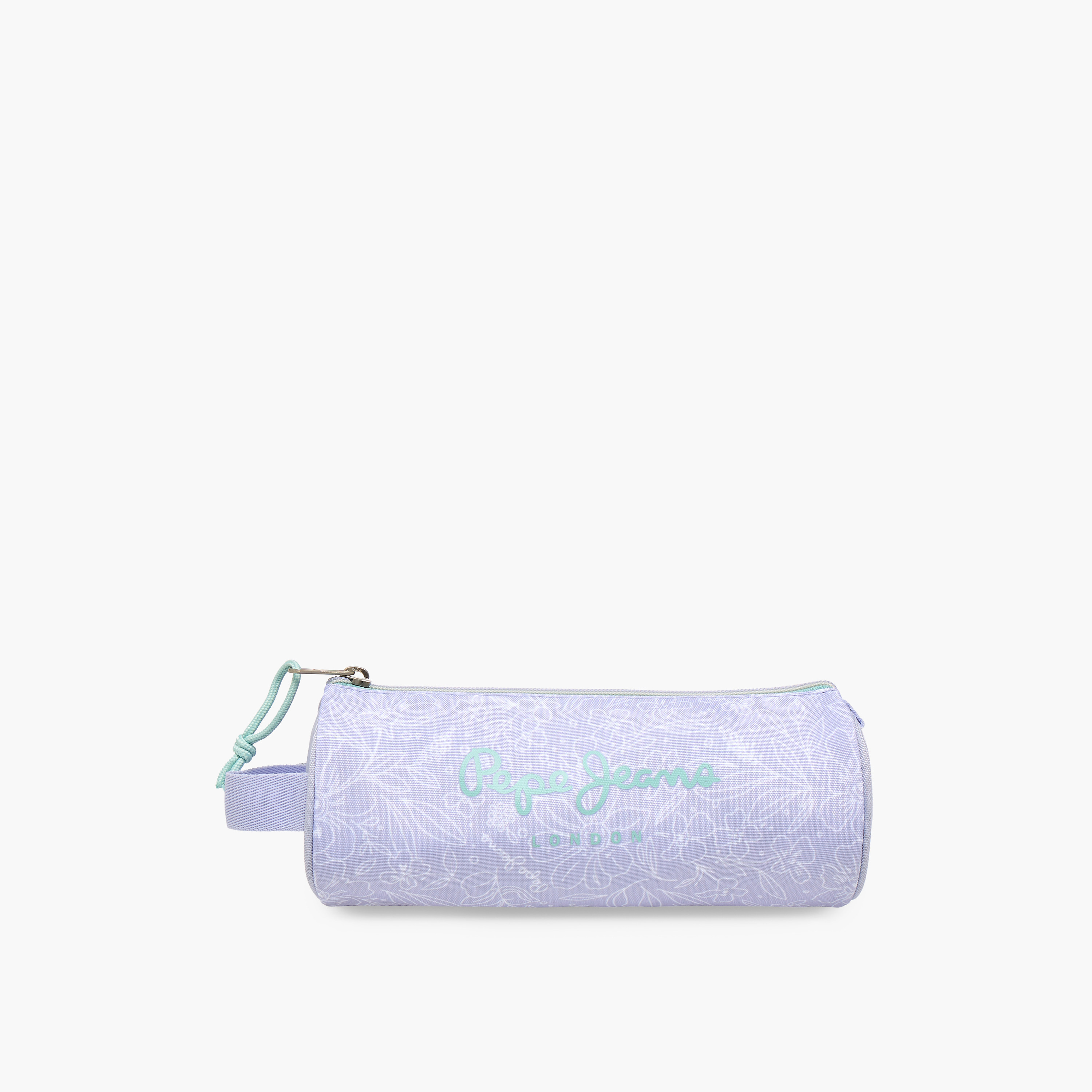 Pepe Jeans Floral Print Pencil Pouch with Zip Closure-school-stationery-pencilcases-image-1