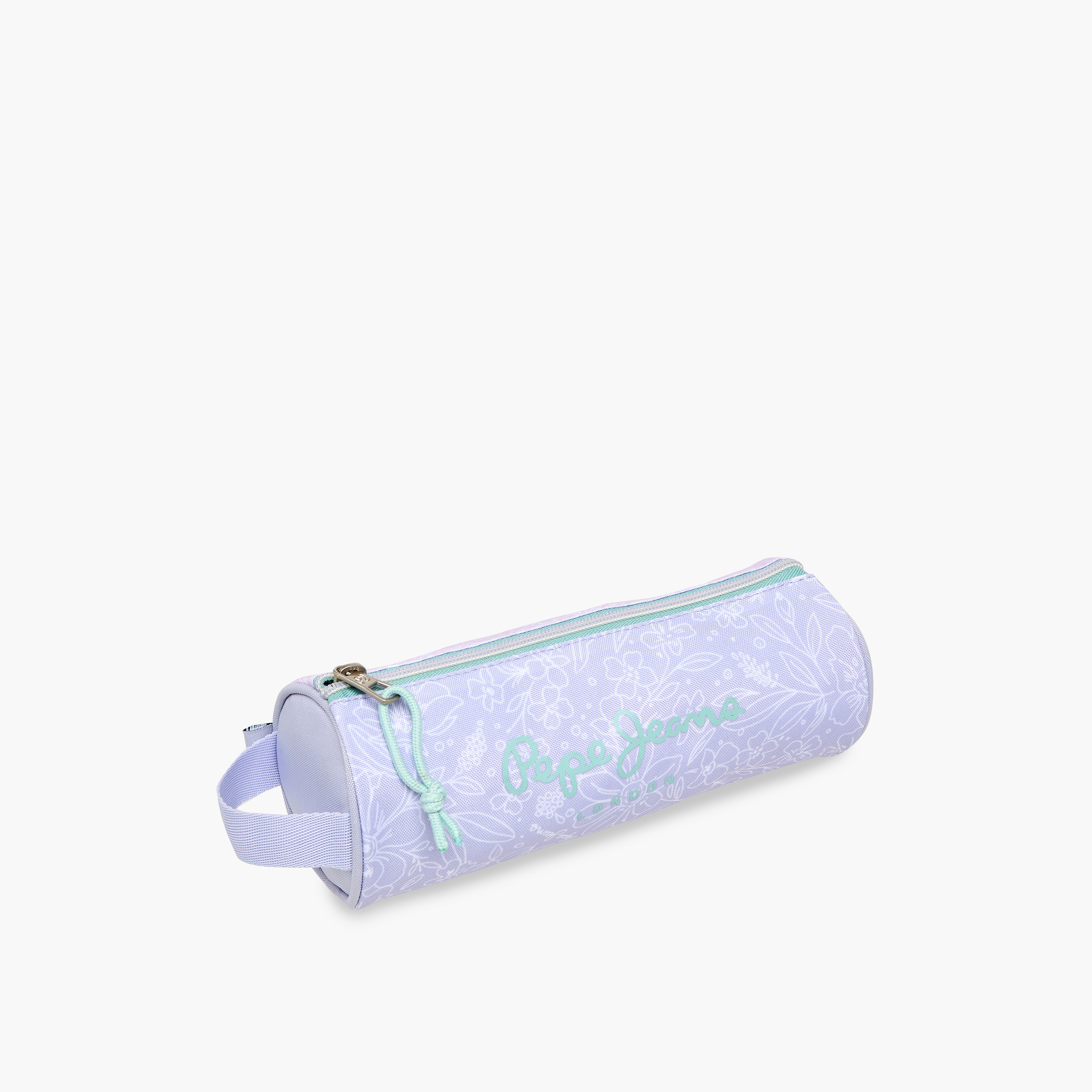 Pepe Jeans Floral Print Pencil Pouch with Zip Closure-school-stationery-pencilcases-image-2