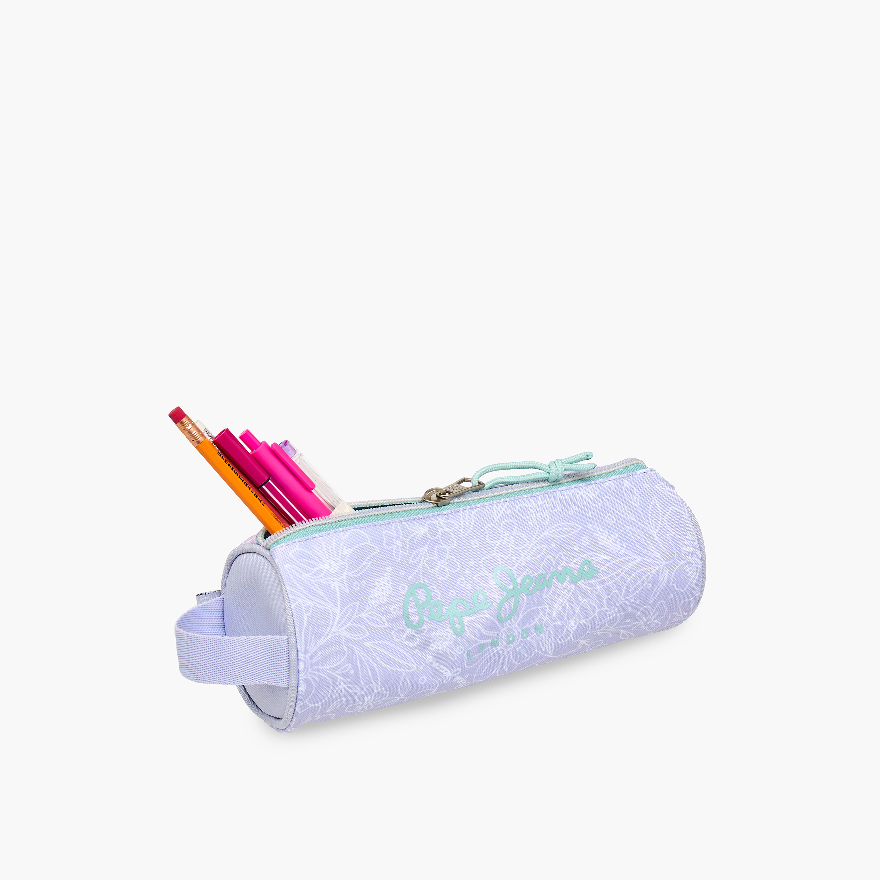 Pepe Jeans Floral Print Pencil Pouch with Zip Closure-school-stationery-pencilcases-image-5