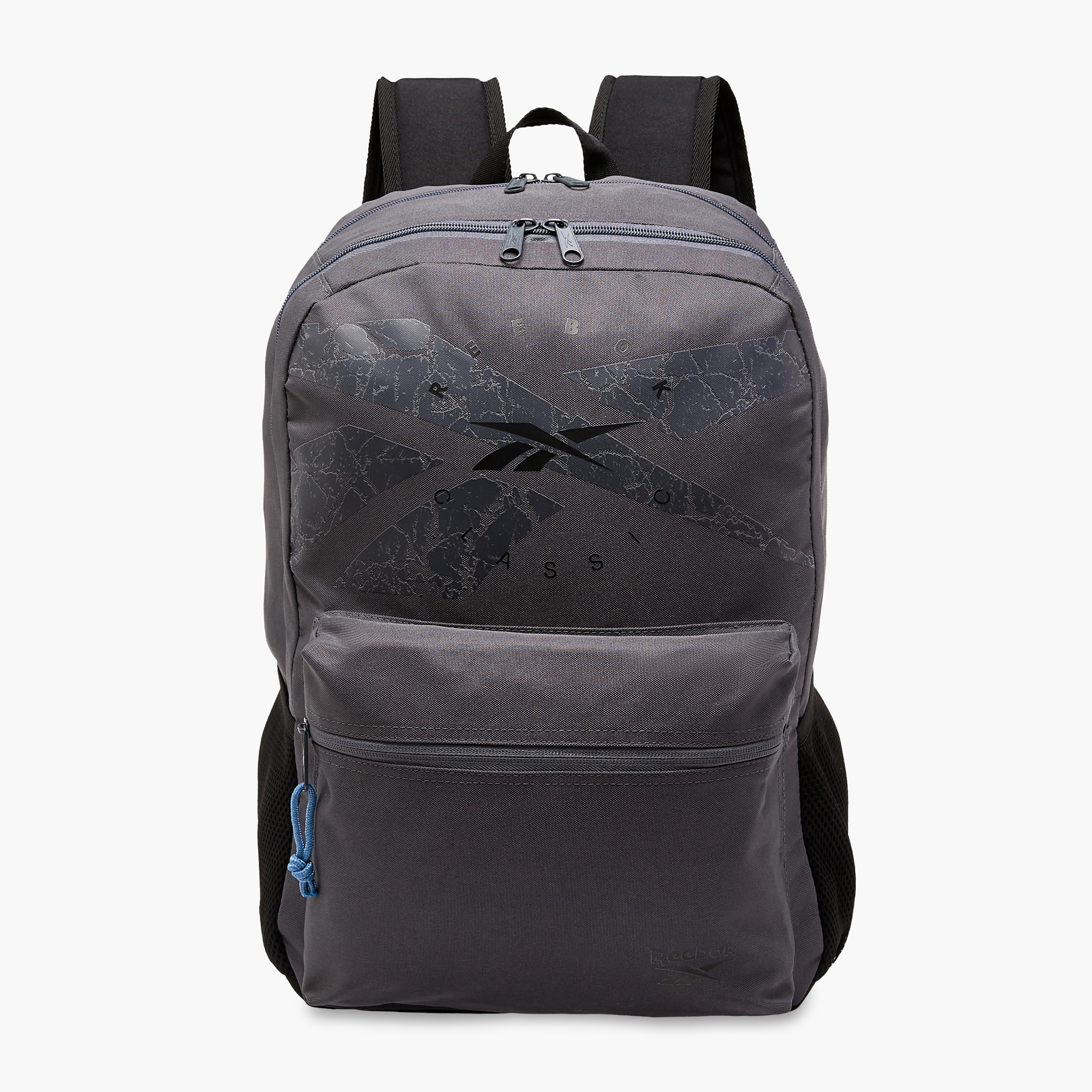 Reebok Stam Logo Print Backpack with Adjustable Straps and Zip Closure - 20x23x14 cms-promo_LS20_OMN-image-1