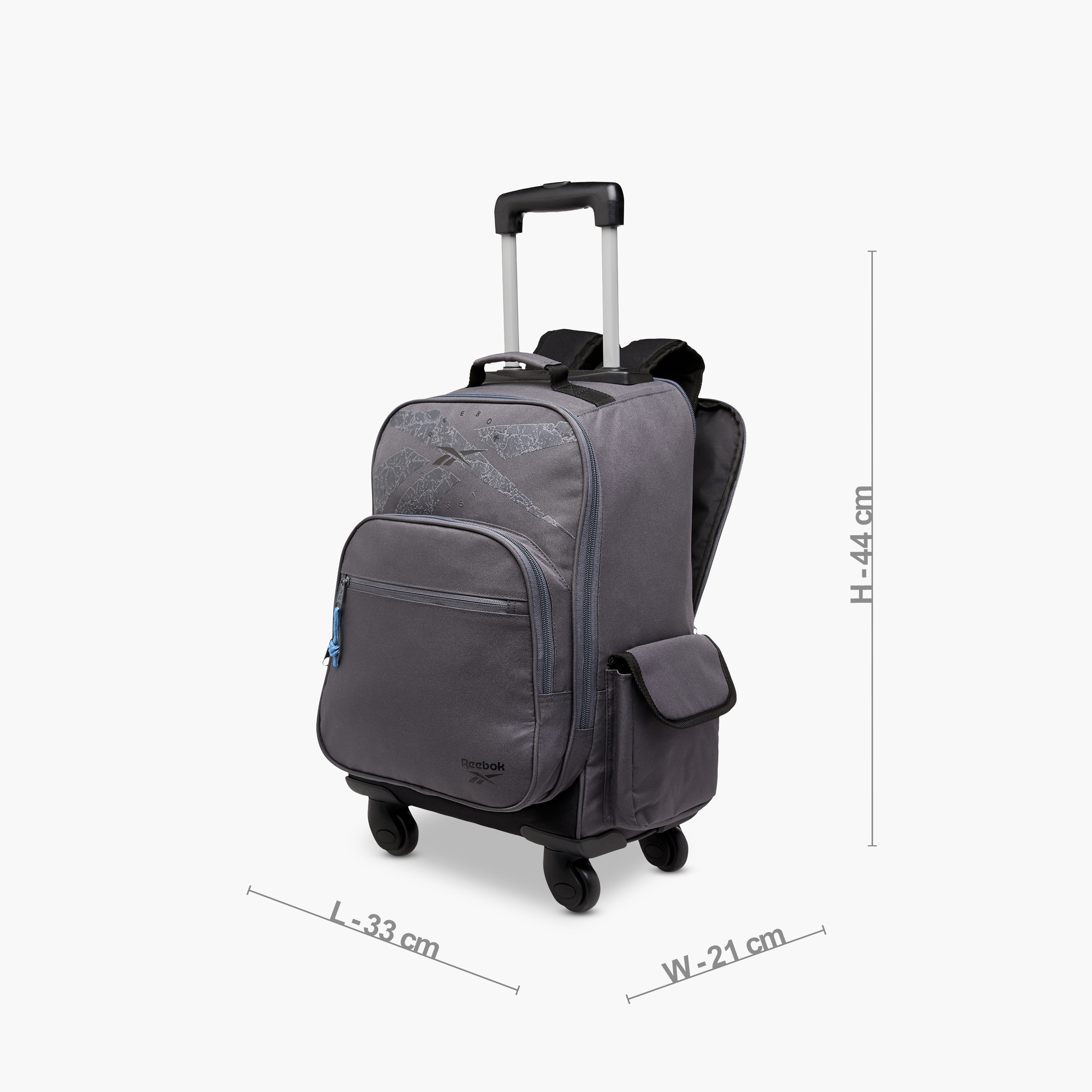 Reebok Solid Trolley Bag for Boys 8-13 Years with Retractable Handle -school-bagsandbackpacks-trolleybags-image-2
