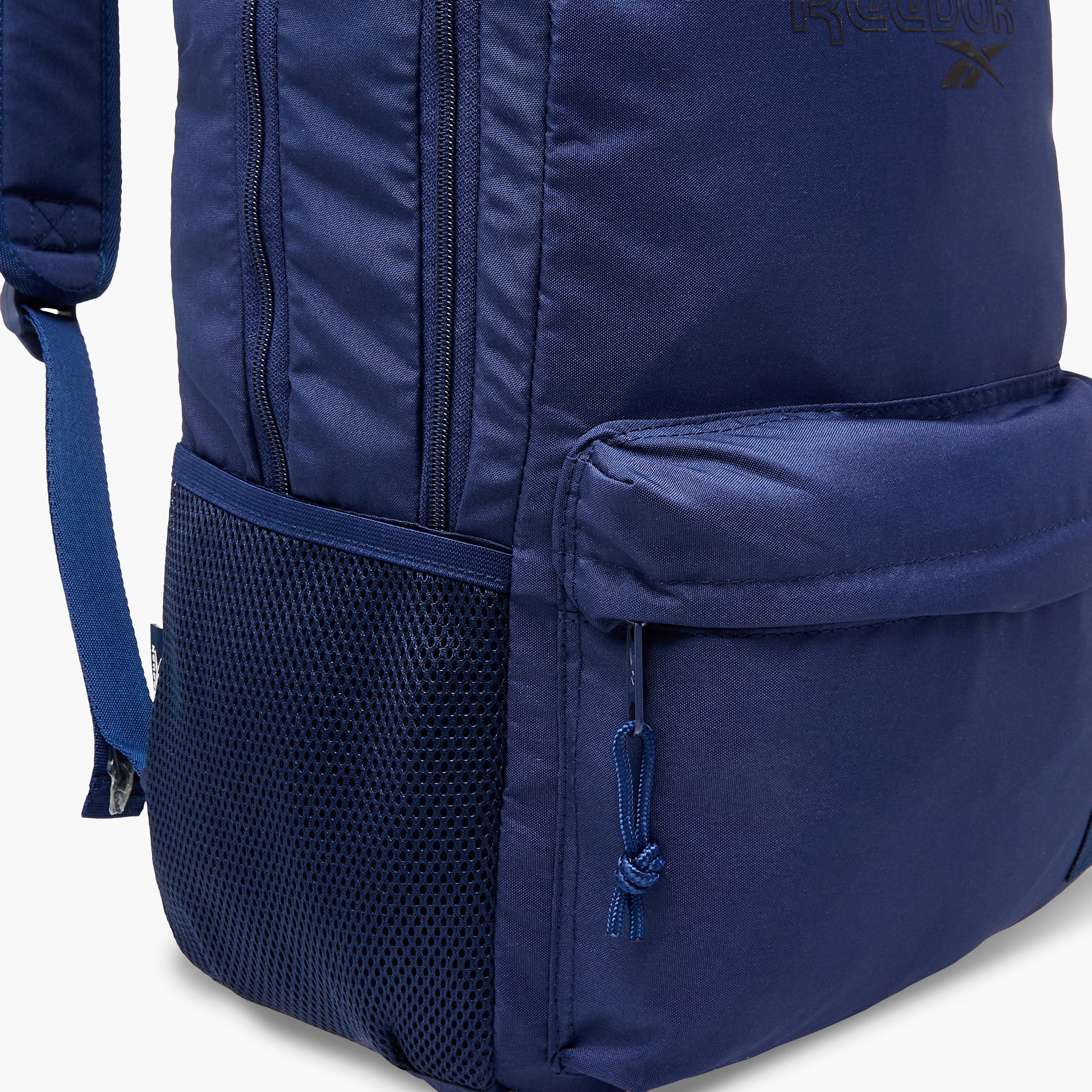 Reebok Melbourne Logo Print Backpack with Adjustable Straps and Zip Closure - 33x44x21 cms-promo_LS20_OMN-image-10