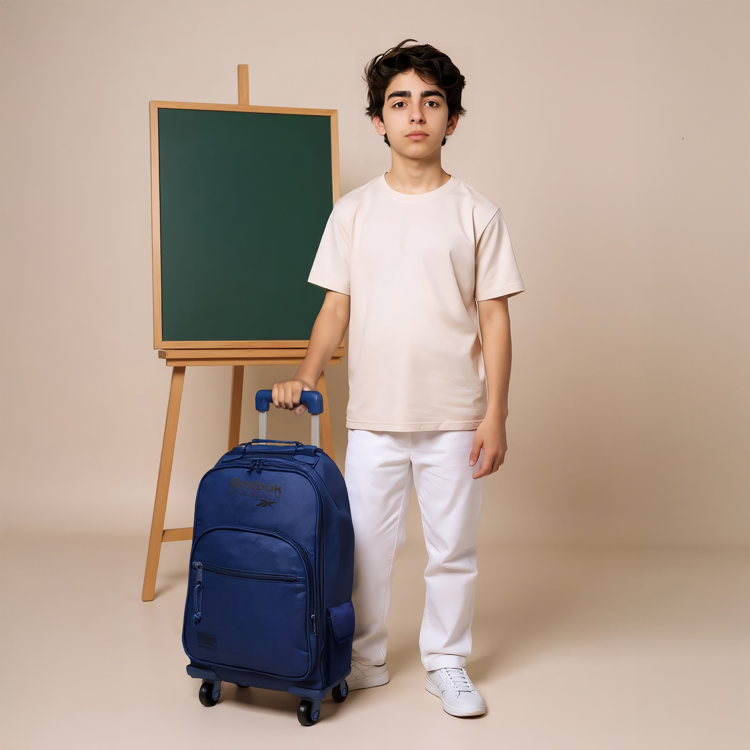 Reebok Solid Trolley Bag for Boys 8-13 Years with Retractable Handle -school-bagsandbackpacks-trolleybags-image-2