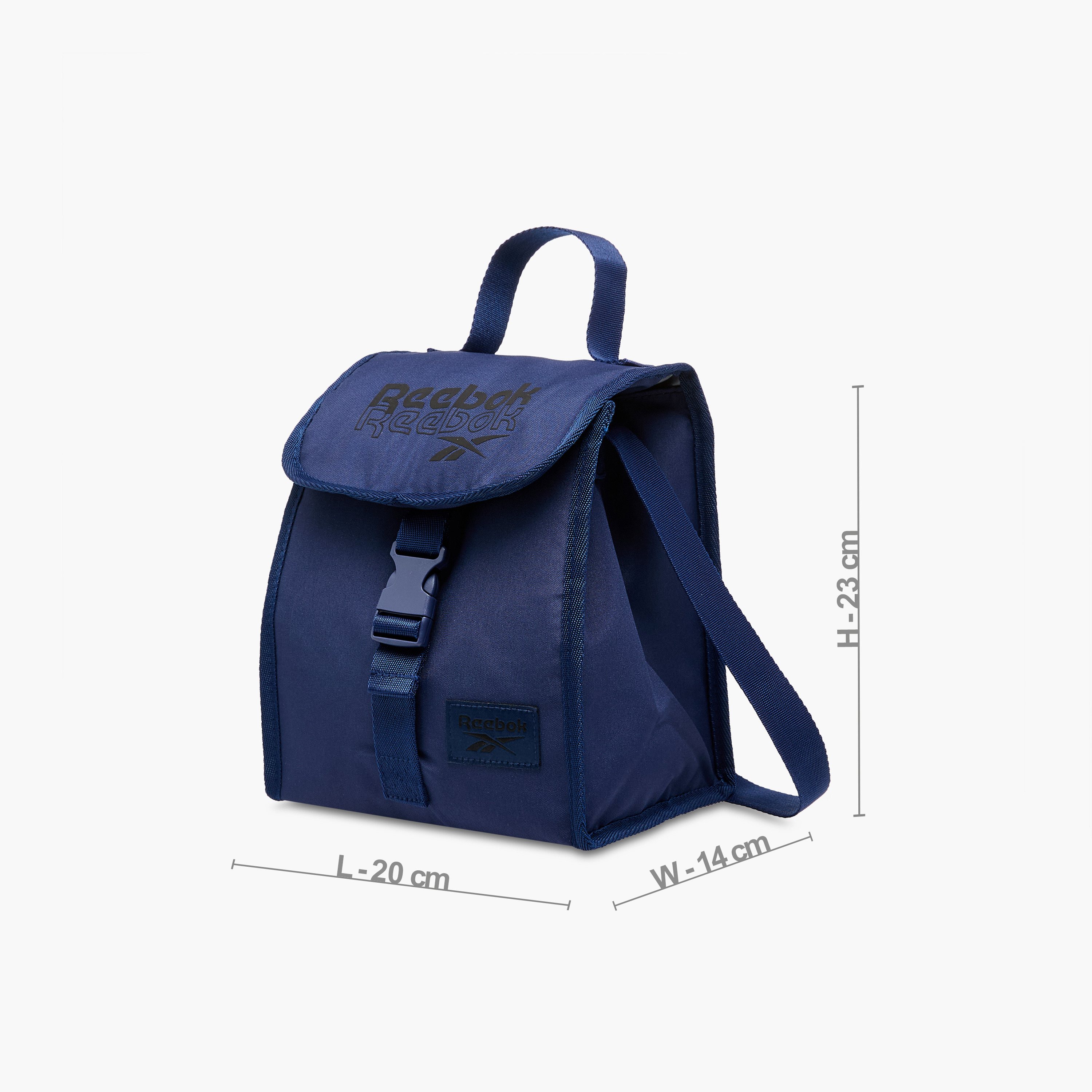 Reebok Melbourne Logo Print Lunch Bag with Buckle Closure-school-lunchessentials-lunchbags-image-2