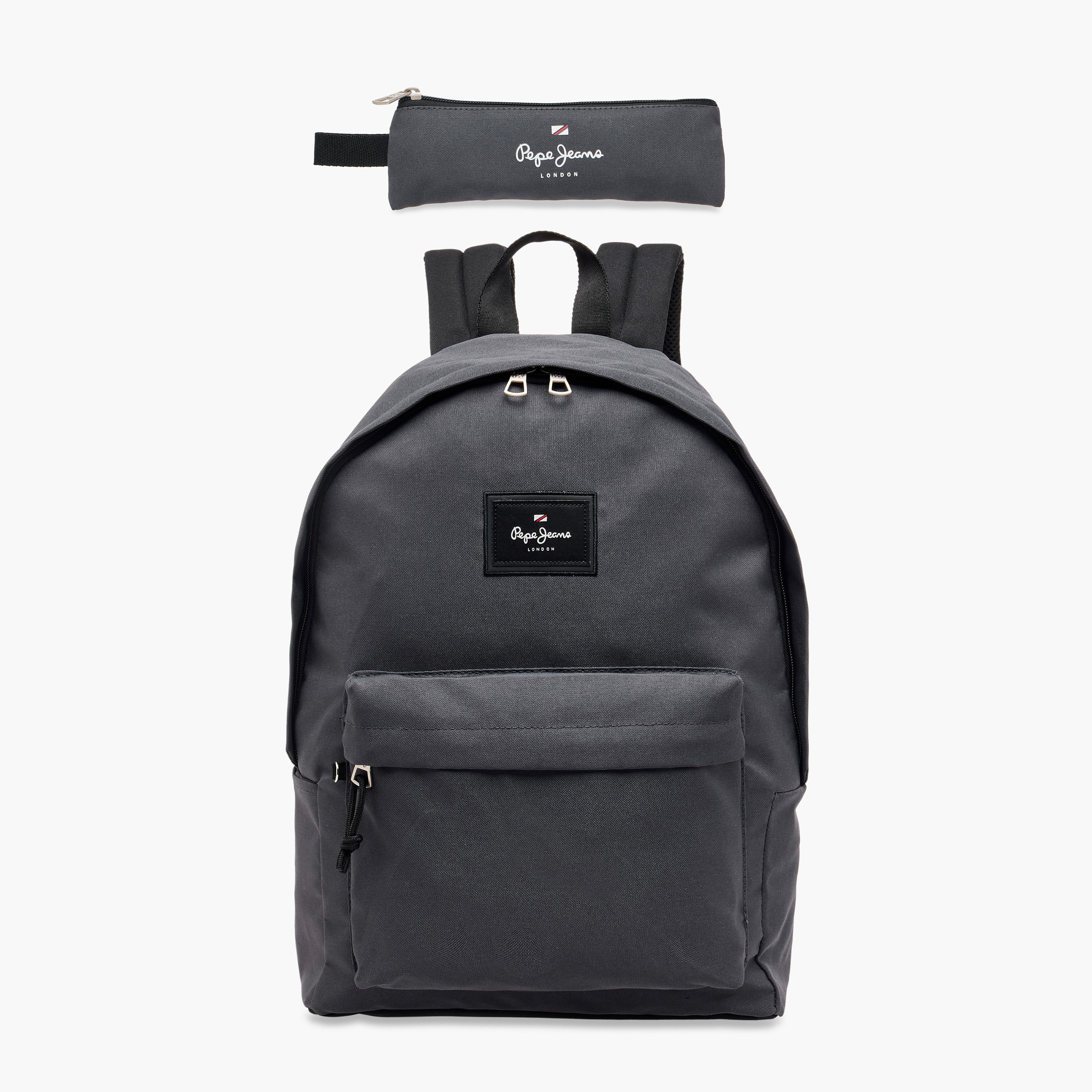 Pepe Jeans Solid Backpack with Adjustable Strap and Pencil Pouch - 33x44x21 cms-school-bagsandbackpacks-backpacks-image-1
