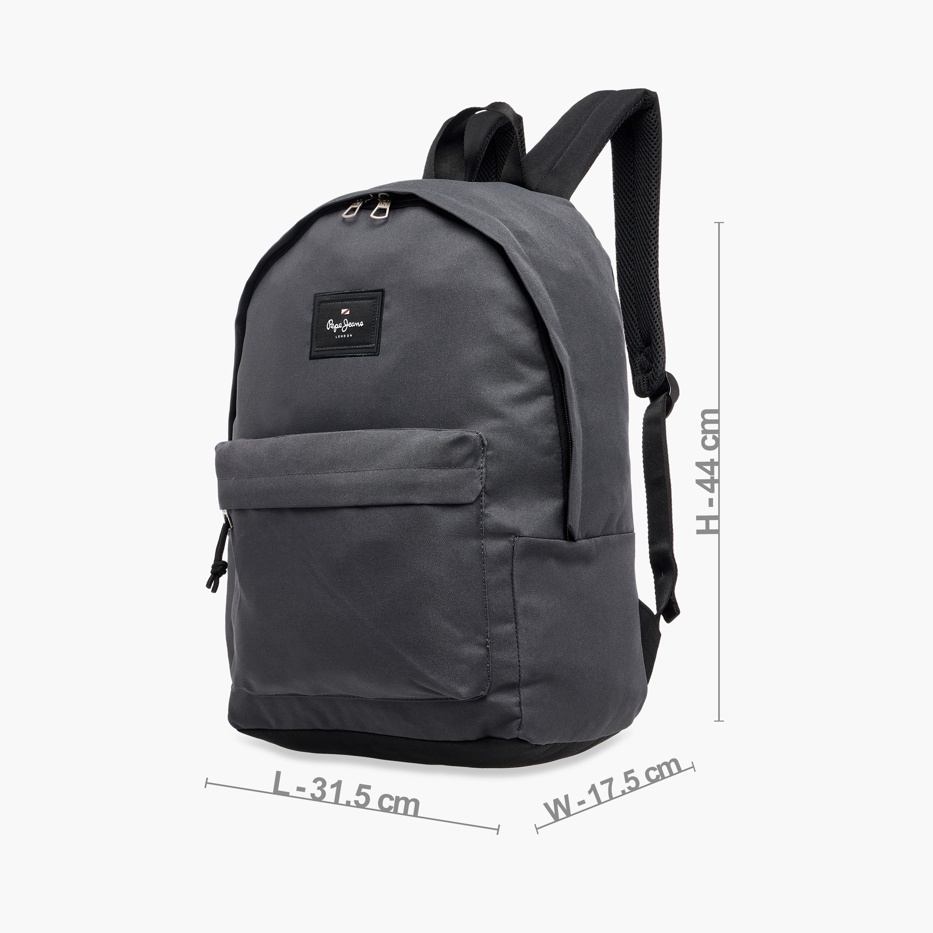 Pepe Jeans Solid Backpack with Adjustable Strap and Pencil Pouch - 33x44x21 cms-school-bagsandbackpacks-backpacks-image-4