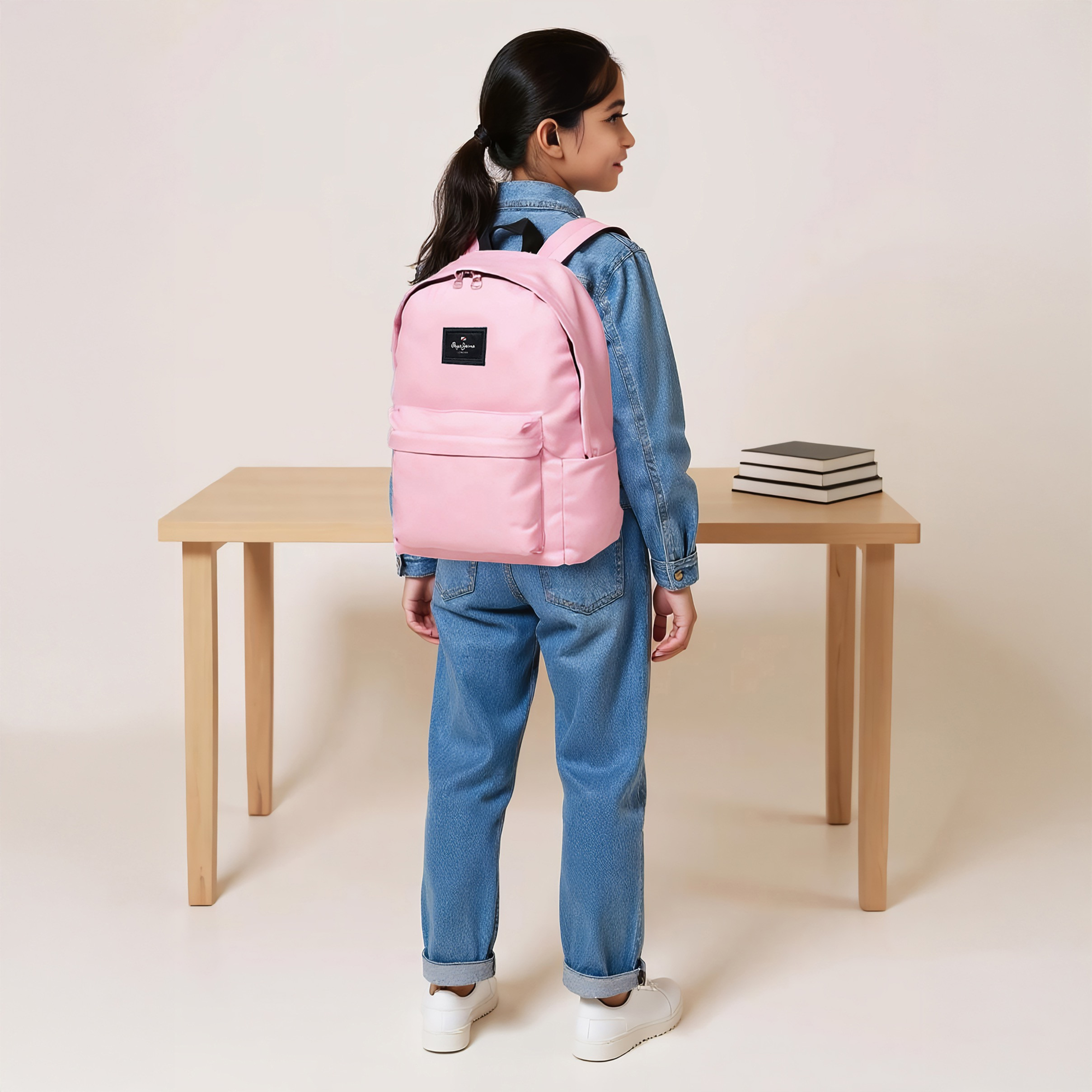 Pepe Jeans Solid Backpack with Adjustable Strap and Pencil Pouch - 33x44x21 cms-school-bagsandbackpacks-sets-image-3