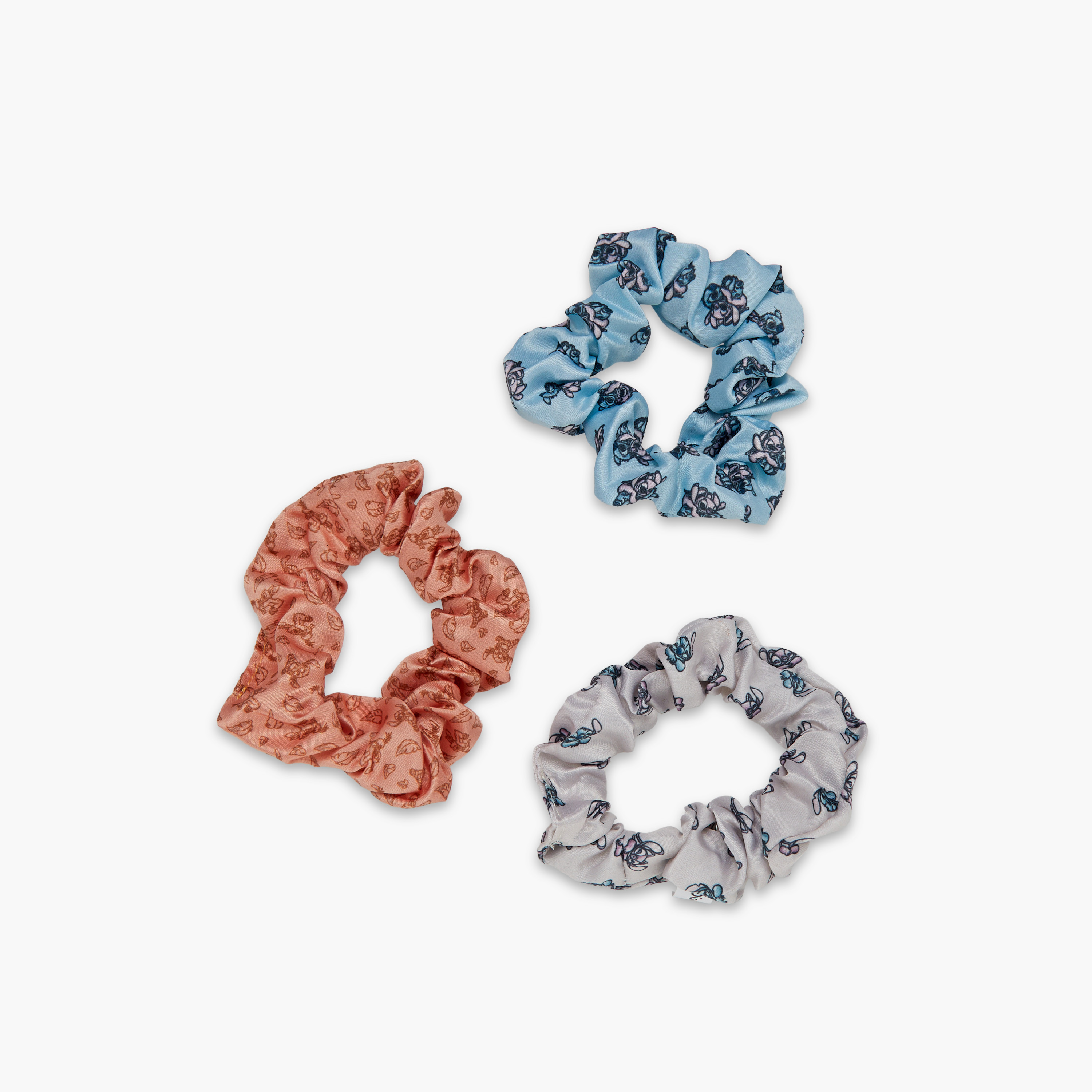 Disney Angel and Stitch Print Scrunchie - Set of 3-girls-accessories-hairaccessories-image-3