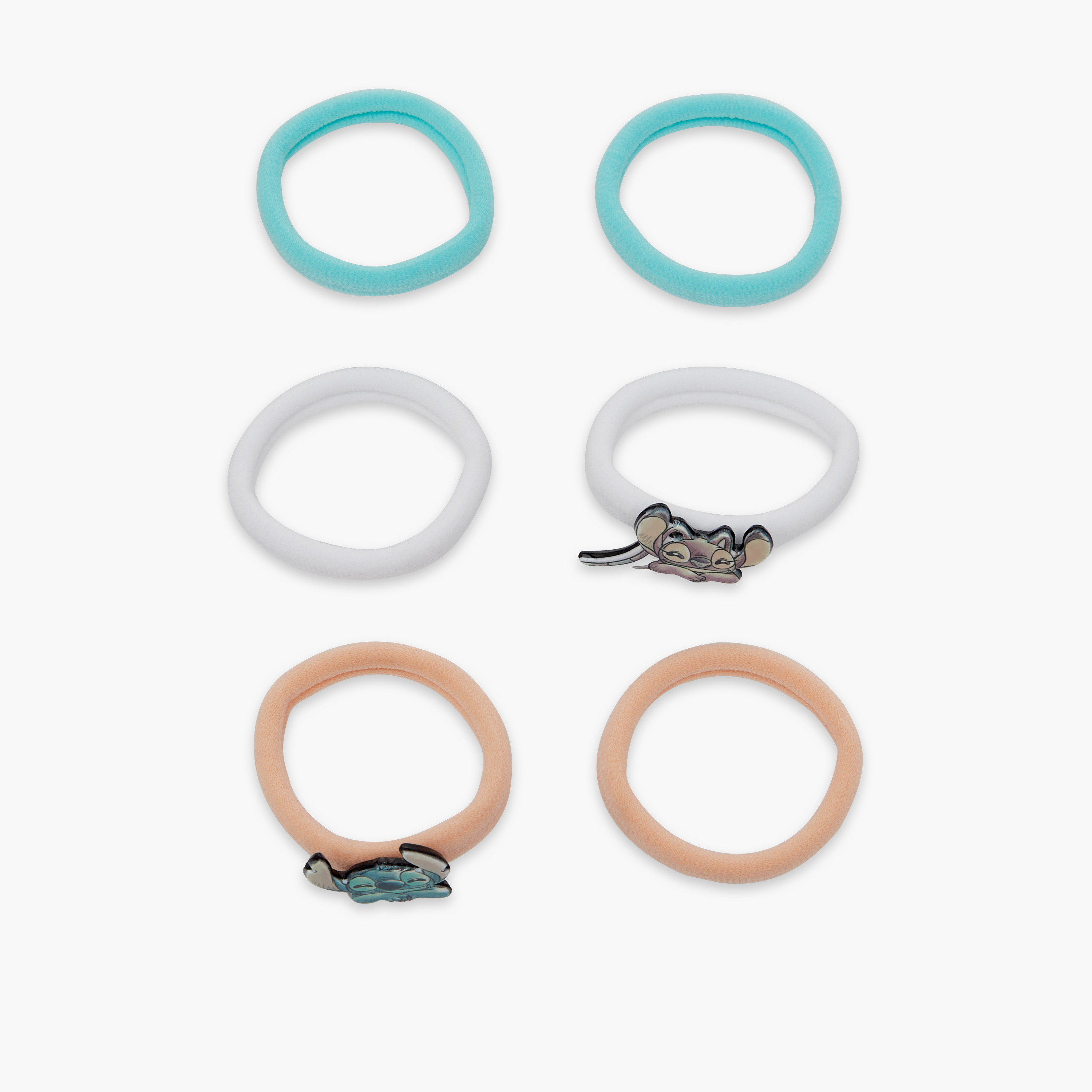طقم ربطات شعر 6 قطع بتصميم بزخارف ستيتش وأنجل من ديزني-girls-accessories-hairaccessories-image-3