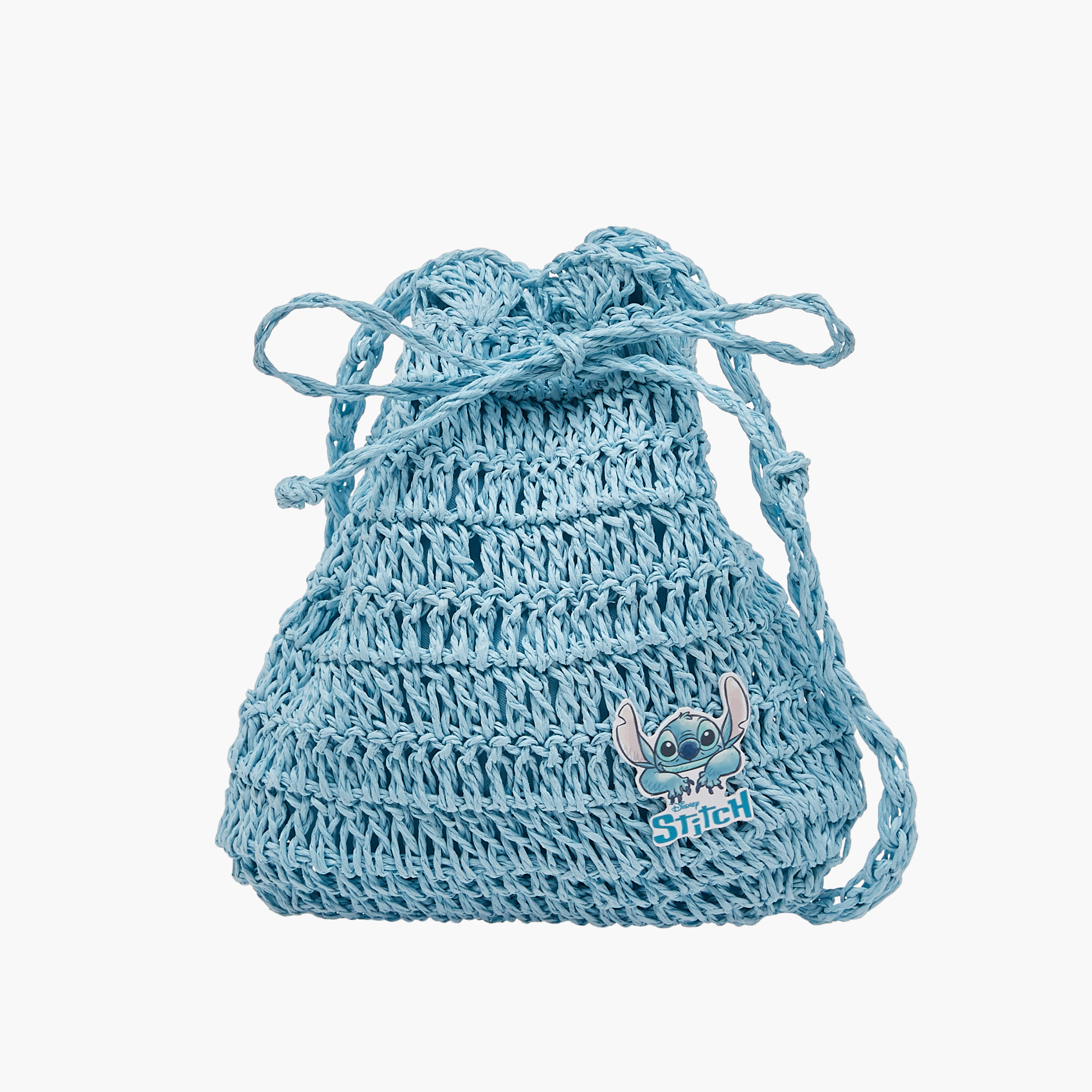 Disney Stitch Applique Bag with Drawstring Closure-girls-accessories-bags-image-1