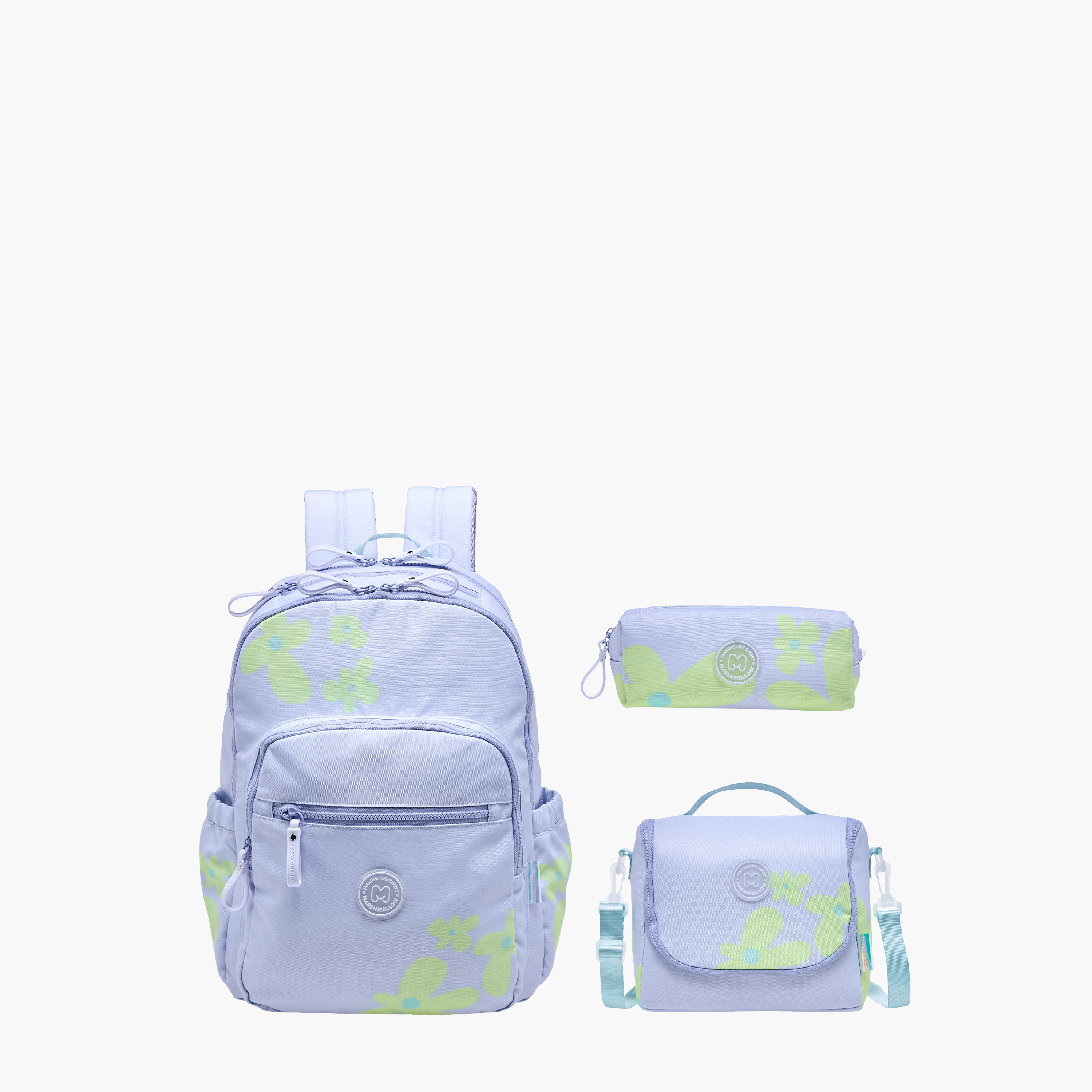 MARSHMALLOW Floral Print Backpack with Adjustable Straps and Zip Closure - 33x43x16 cms-promo_LS20_OMN-image-13