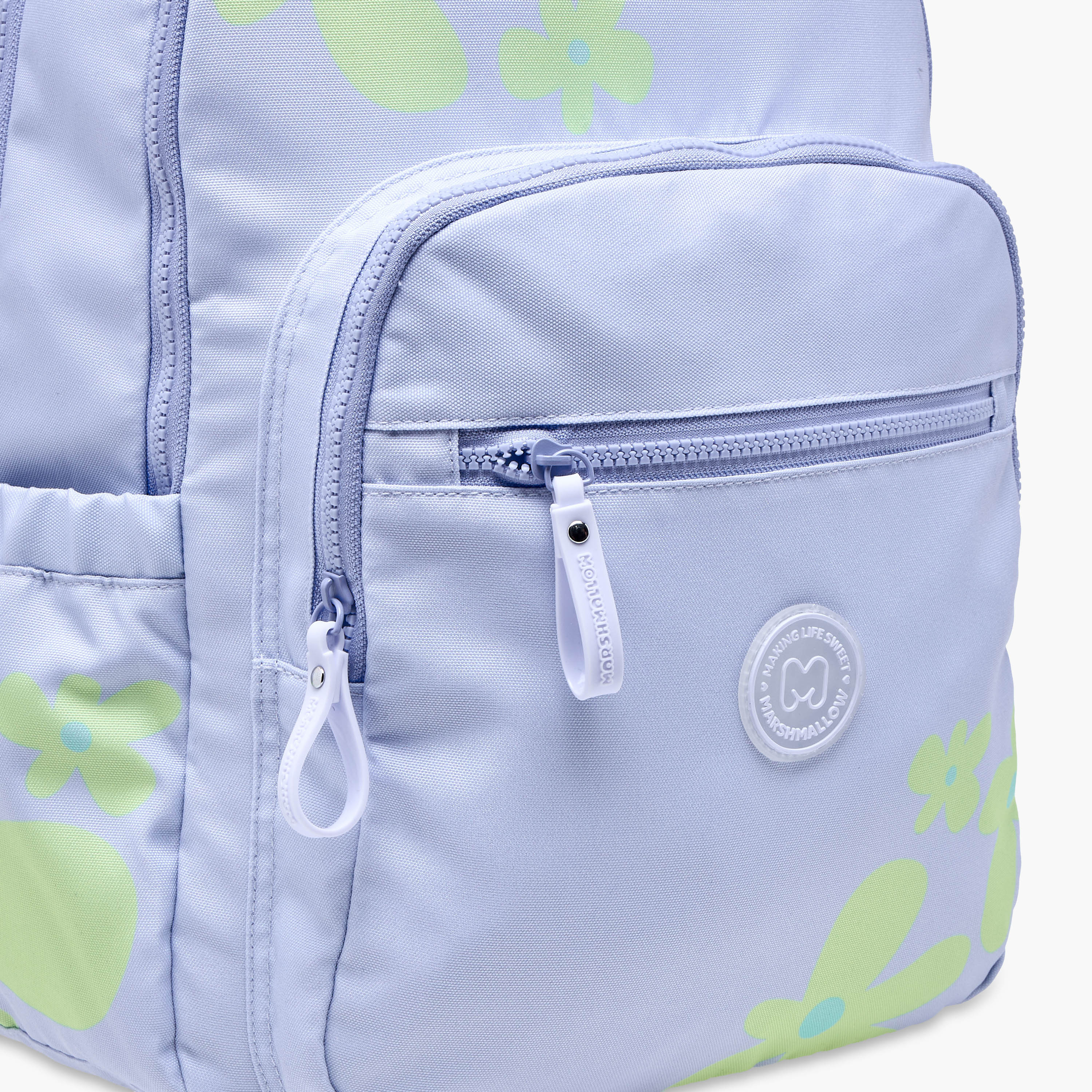 MARSHMALLOW Floral Print Backpack with Adjustable Straps and Zip Closure - 33x43x16 cms-promo_LS20_OMN-image-9