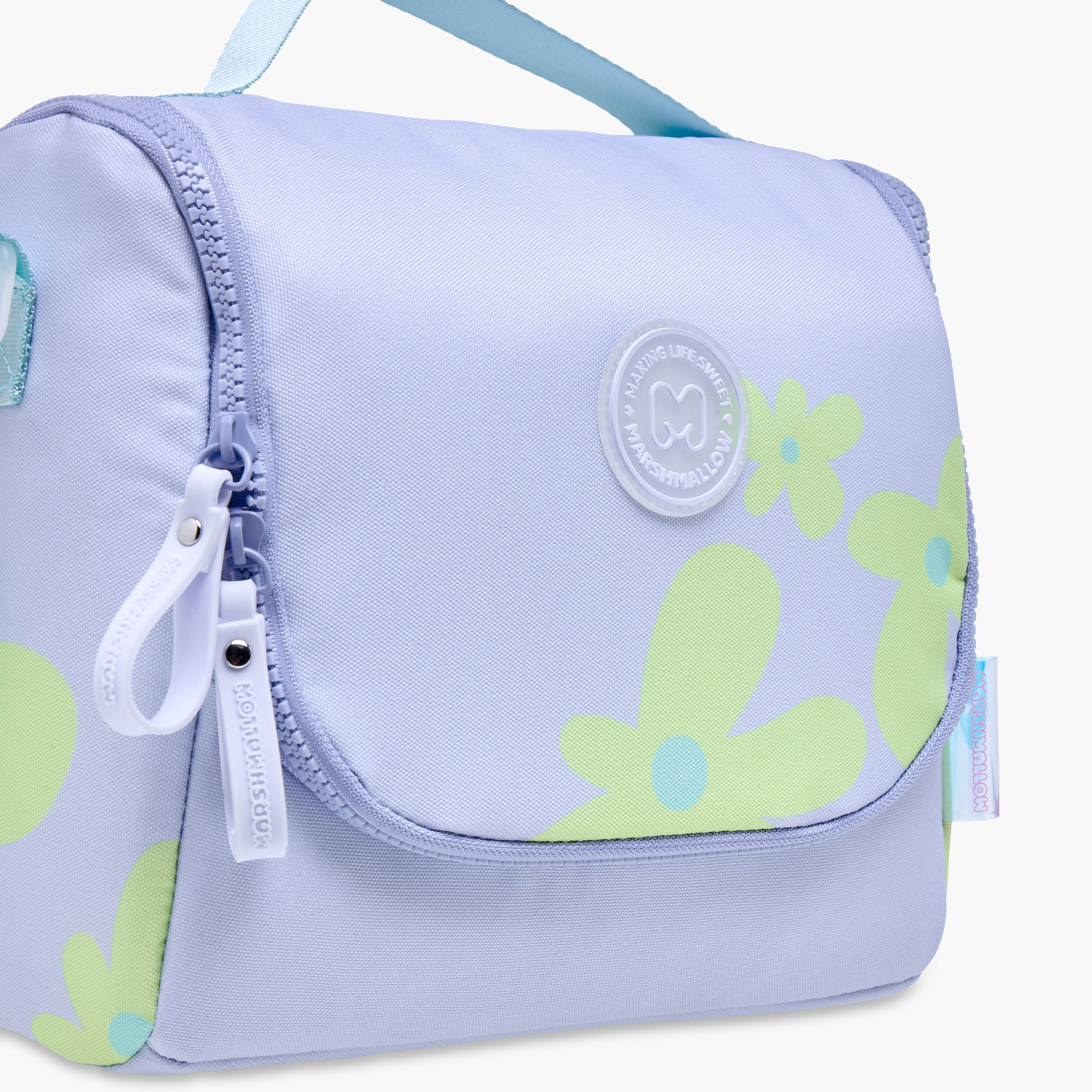MARSHMALLOW Floral Print Lunch Bag with Detachable Strap and Zip Closure-school-lunchessentials-lunchbags-image-5