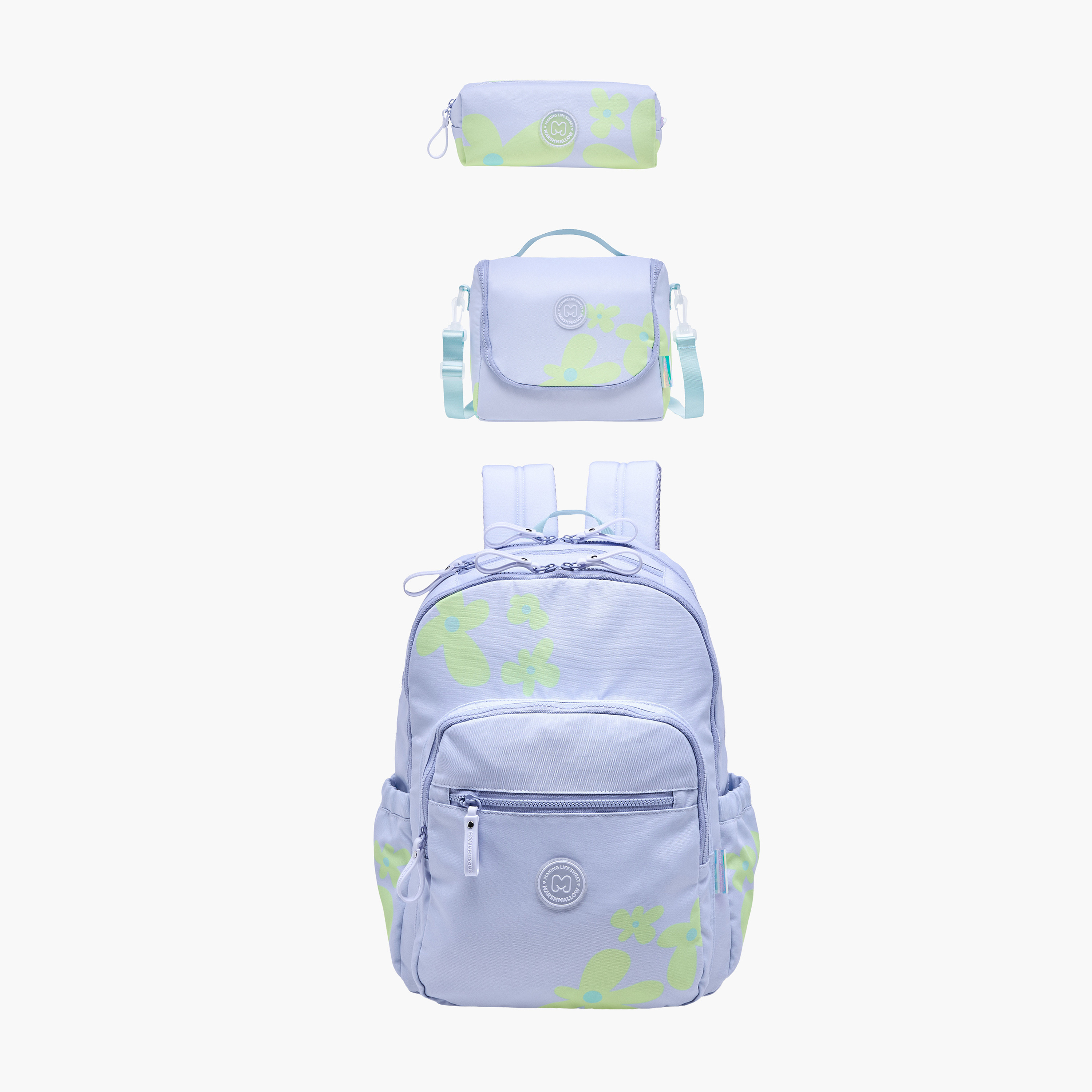 MARSHMALLOW Floral Print Lunch Bag with Detachable Strap and Zip Closure-school-lunchessentials-lunchbags-image-8
