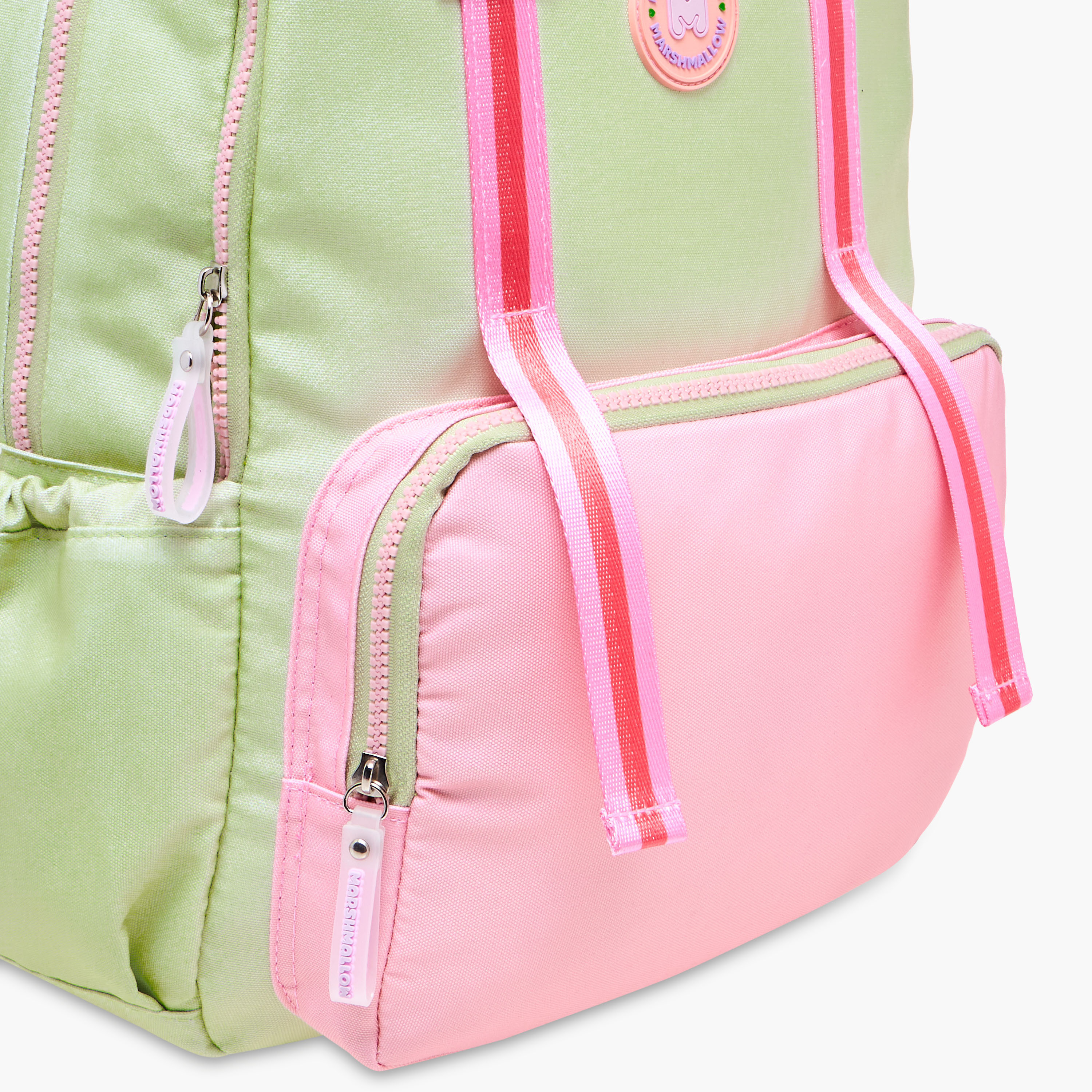 MARSHMALLOW Fresky Slogan Applique Backpack with Adjustable Straps - 33x43x16 cms-school-bagsandbackpacks-backpacks-image-10