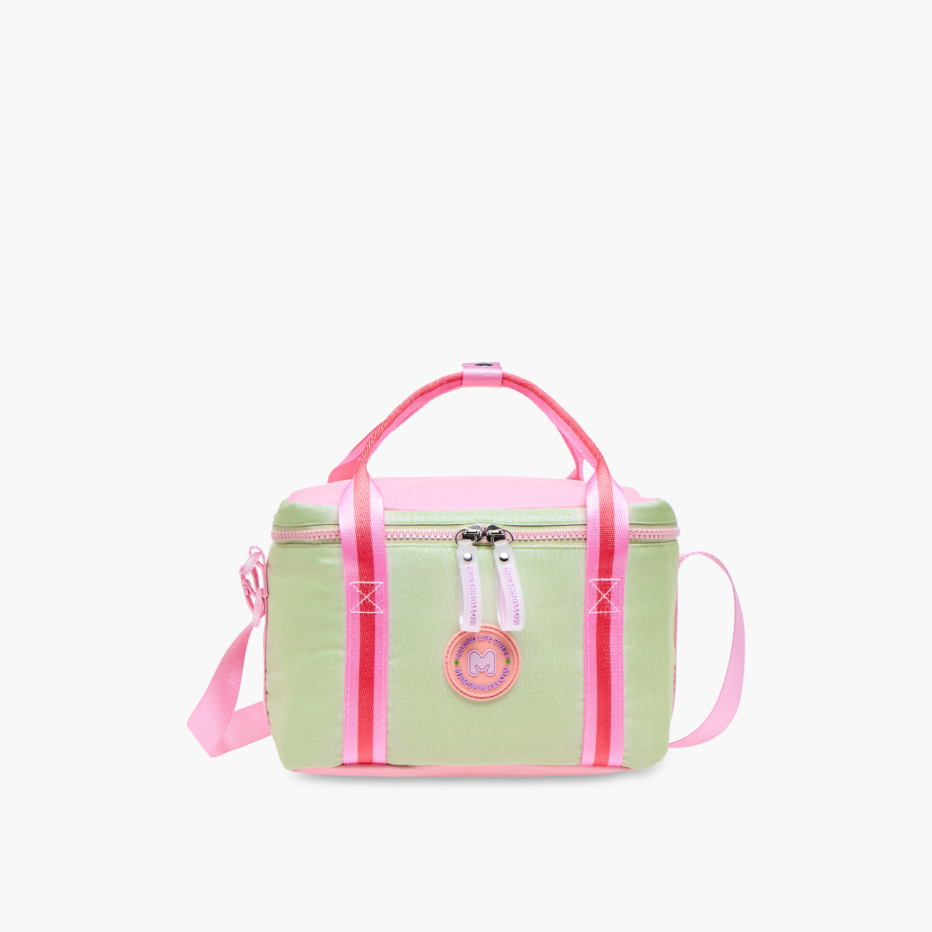 MARSHMALLOW Fresky Slogan Applique Lunch Bag with Zip Closure-school-lunchessentials-lunchbags-image-1