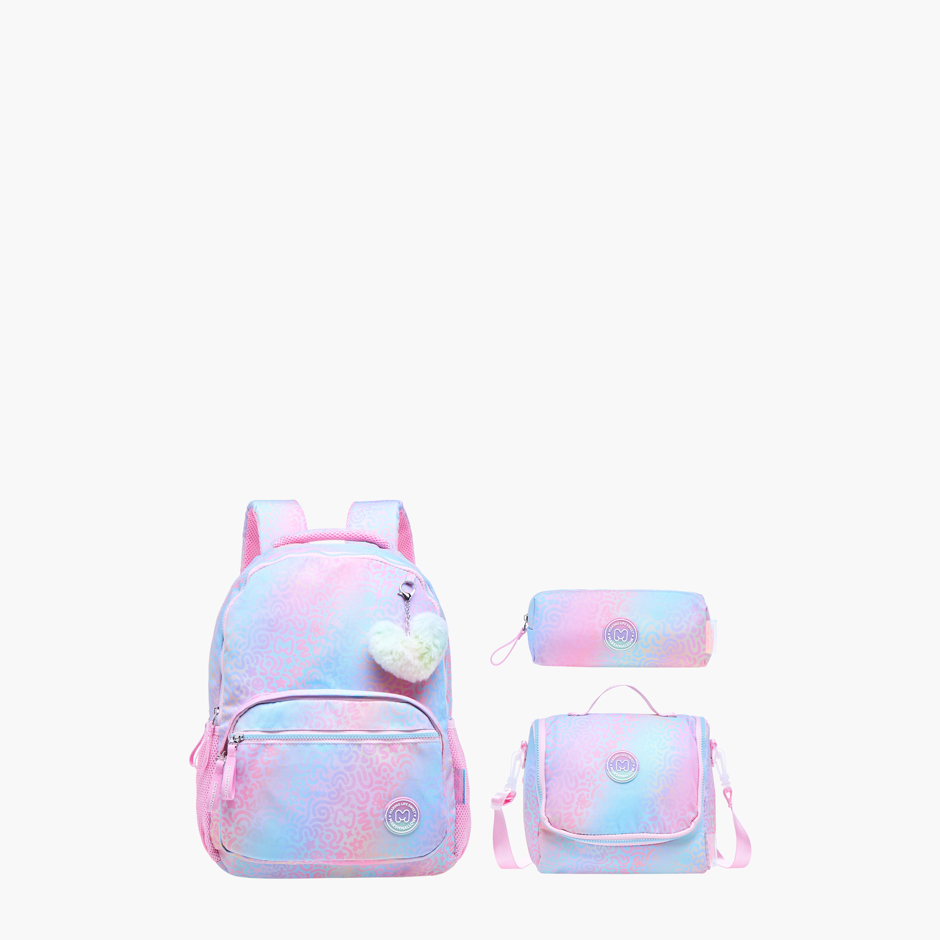 MARSHMALLOW Iris Printed Backpack with Adjustable Straps and Zip Closure - 33x43x16 cms-promo_LS20_OMN-image-12