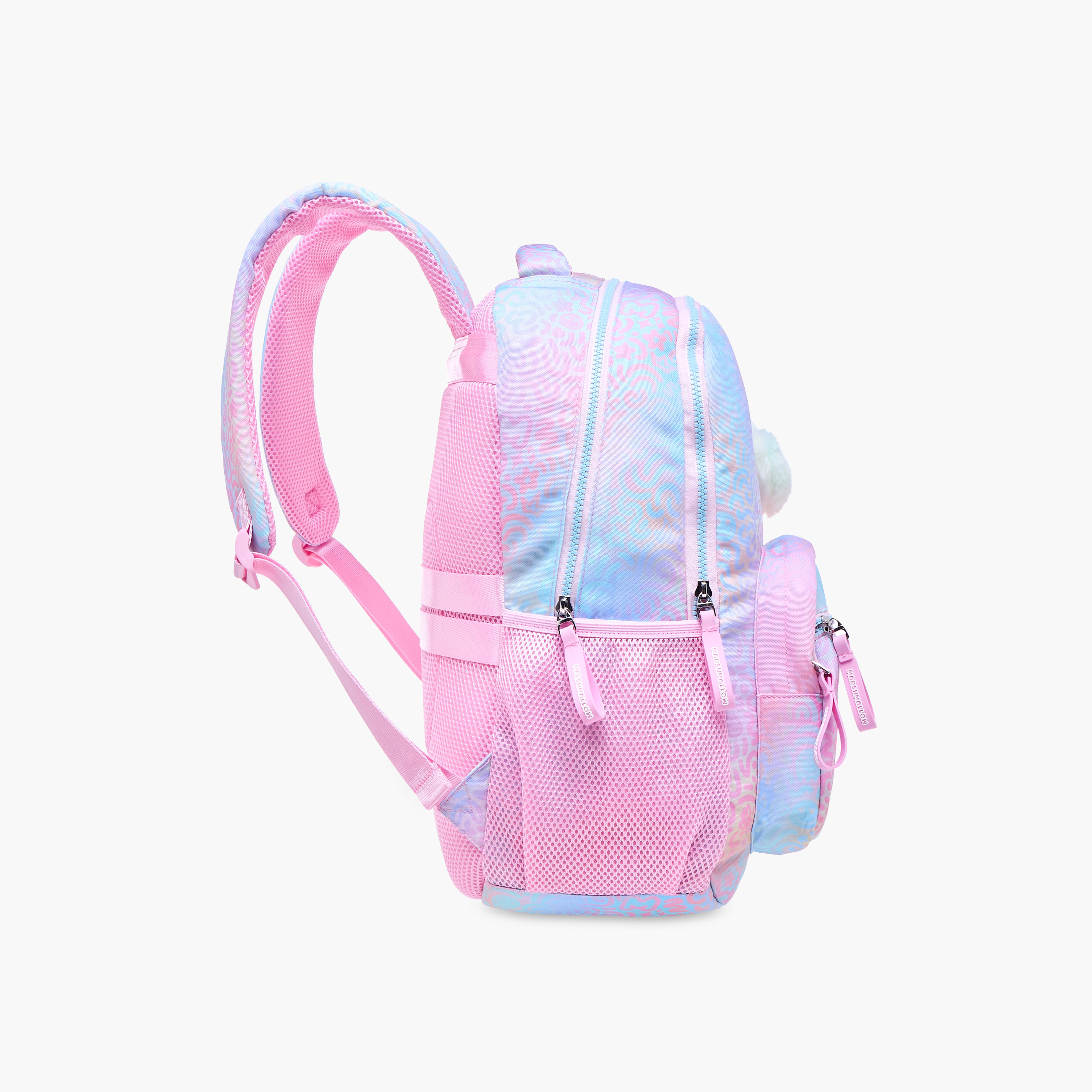 MARSHMALLOW Iris Printed Backpack with Adjustable Straps and Zip Closure - 33x43x16 cms-promo_LS20_OMN-image-5