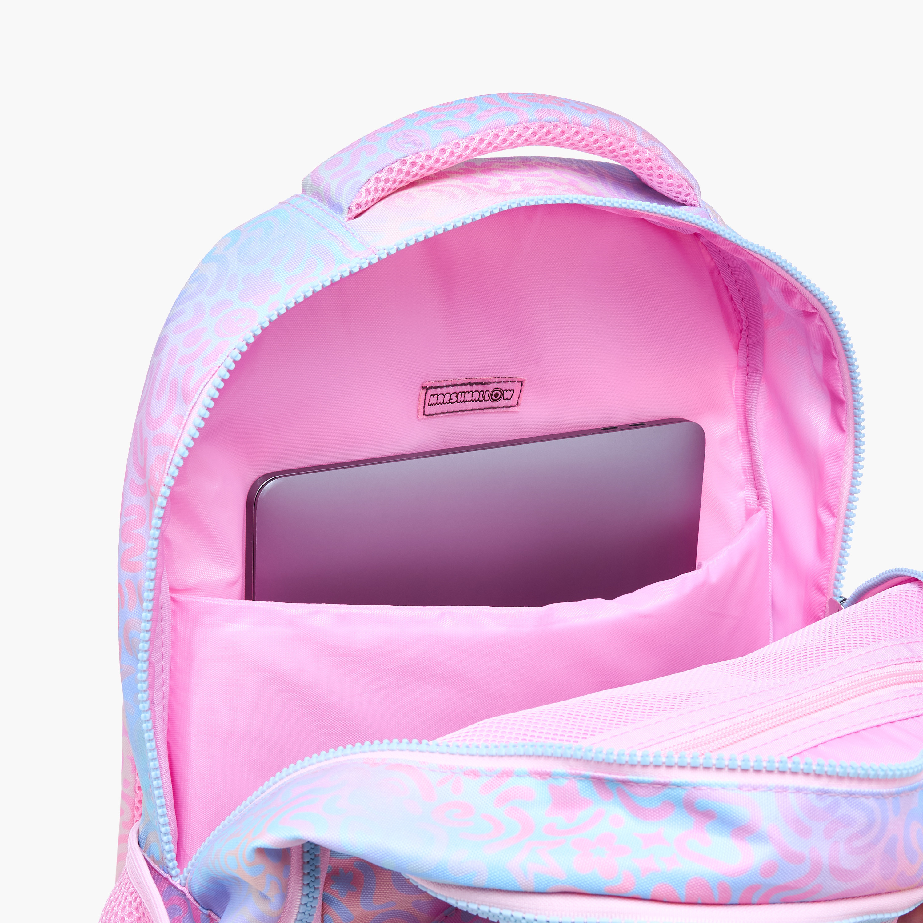 MARSHMALLOW Iris Printed Backpack with Adjustable Straps and Zip Closure - 33x43x16 cms-promo_LS20_OMN-image-11