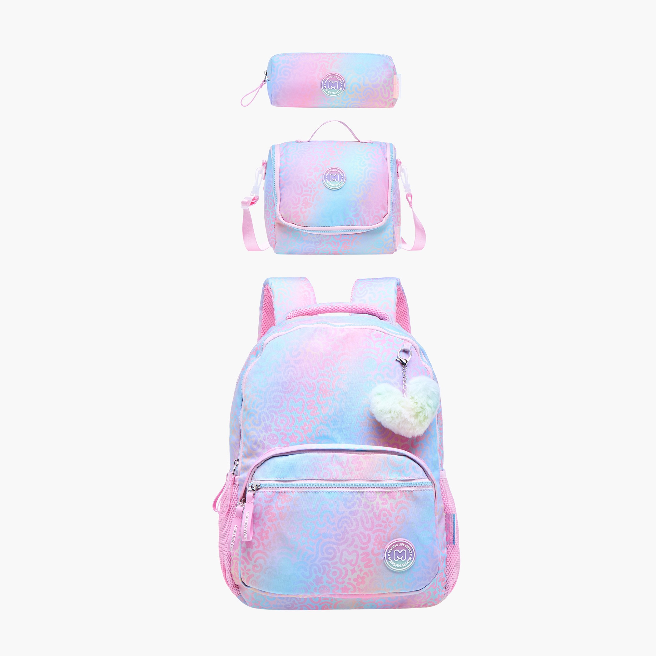 MARSHMALLOW Iris Slogan Applique Lunch Bag with Zip Closure-school-lunchessentials-lunchbags-image-8