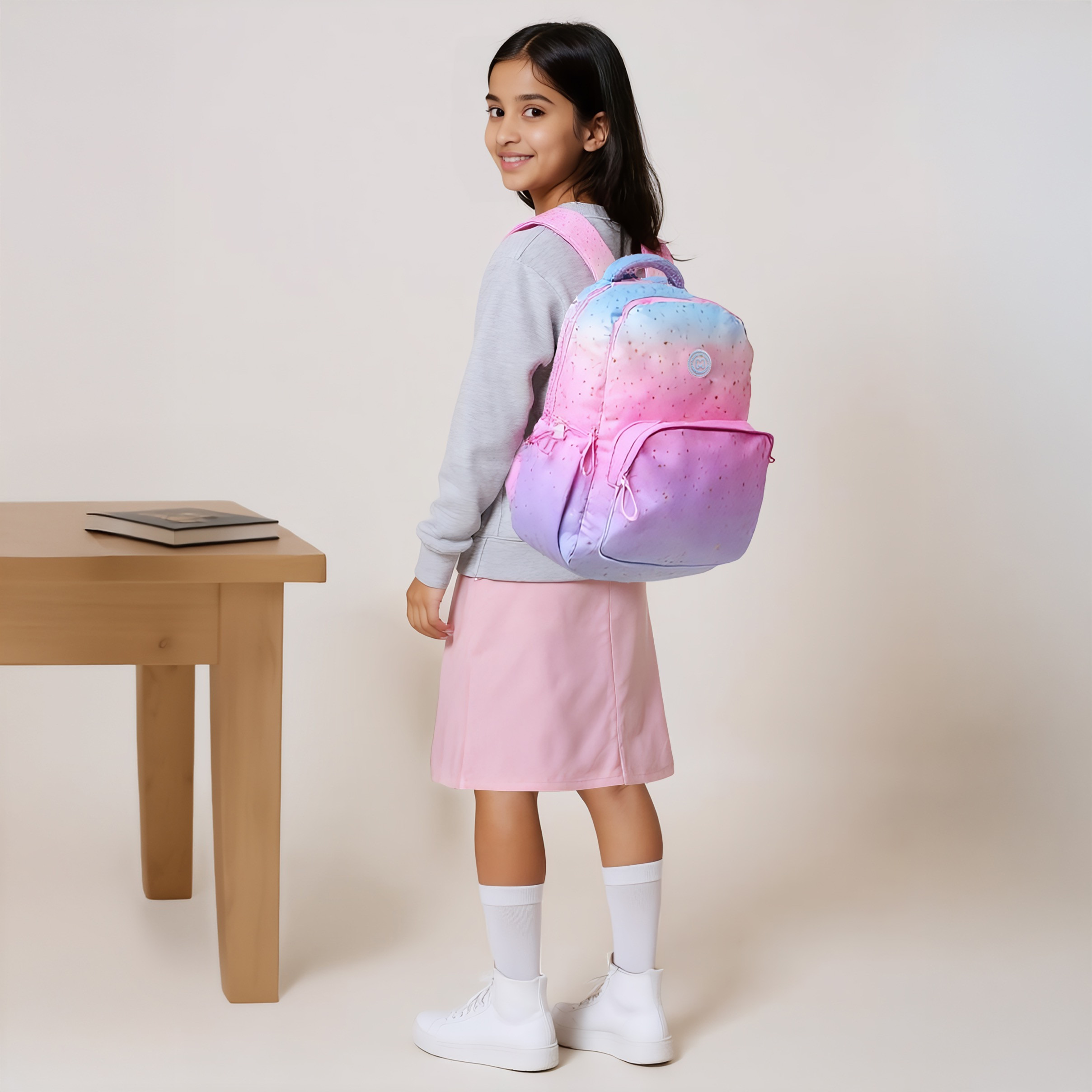 MARSHMALLOW Ombre Backpack with Adjustable Shoulder Straps - 33x43x16 cms-promo_LS20_OMN-image-2