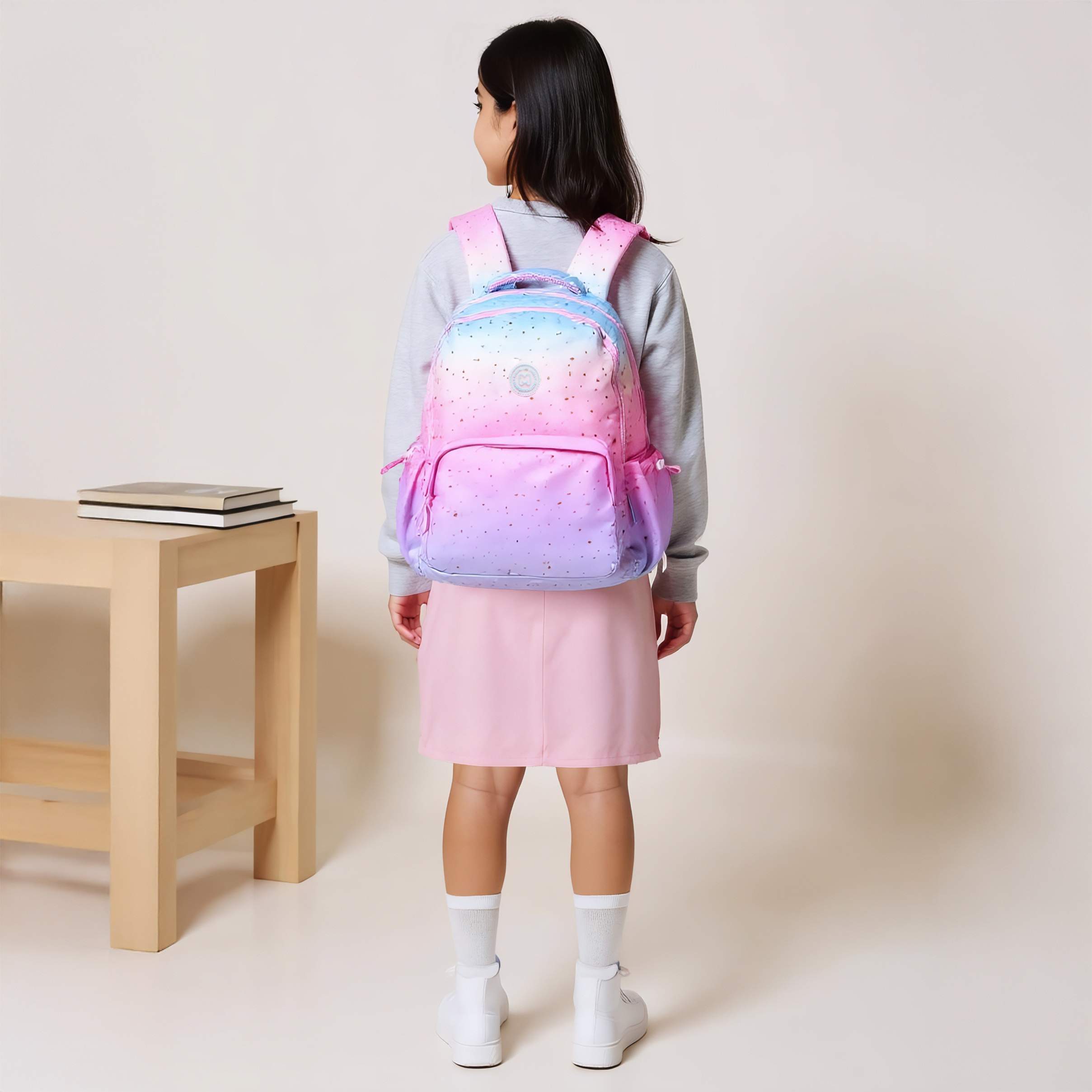 MARSHMALLOW Ombre Backpack with Adjustable Shoulder Straps - 33x43x16 cms-promo_LS20_OMN-image-3