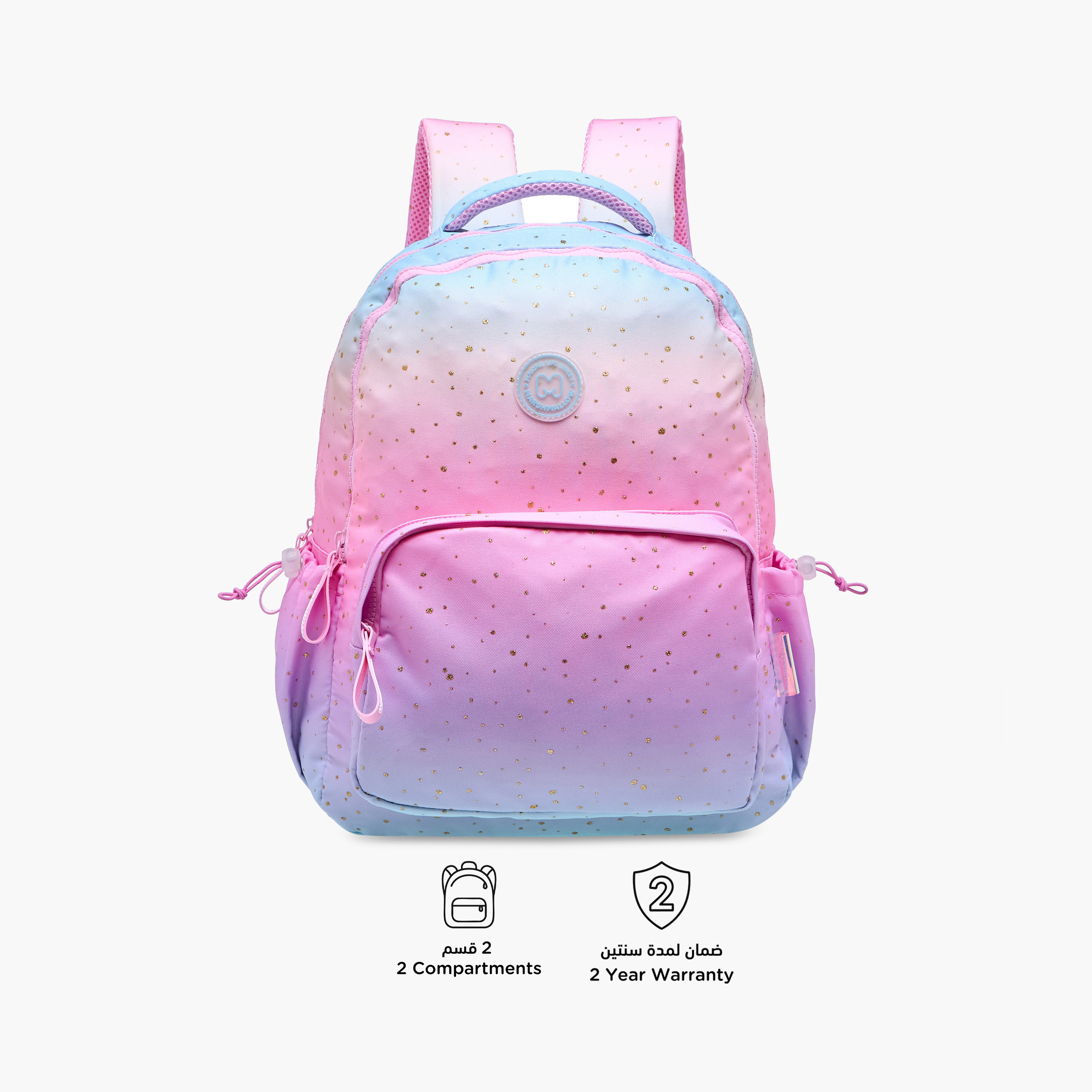 MARSHMALLOW Ombre Backpack with Adjustable Shoulder Straps - 33x43x16 cms-promo_LS20_OMN-image-6