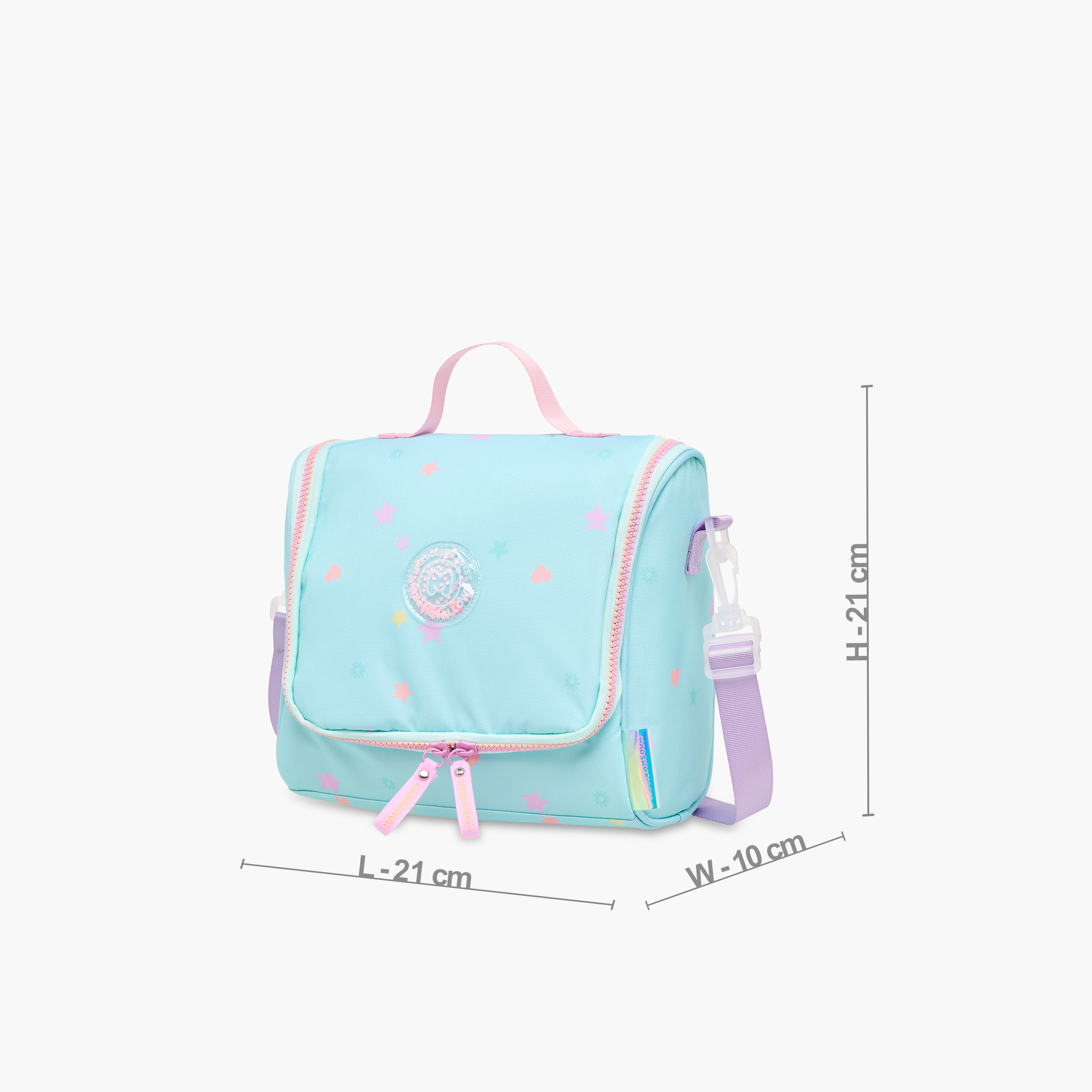 MARSHMALLOW Stardust Logo Applique Lunch Bag with Zip Closure-school-lunchessentials-lunchbags-image-2