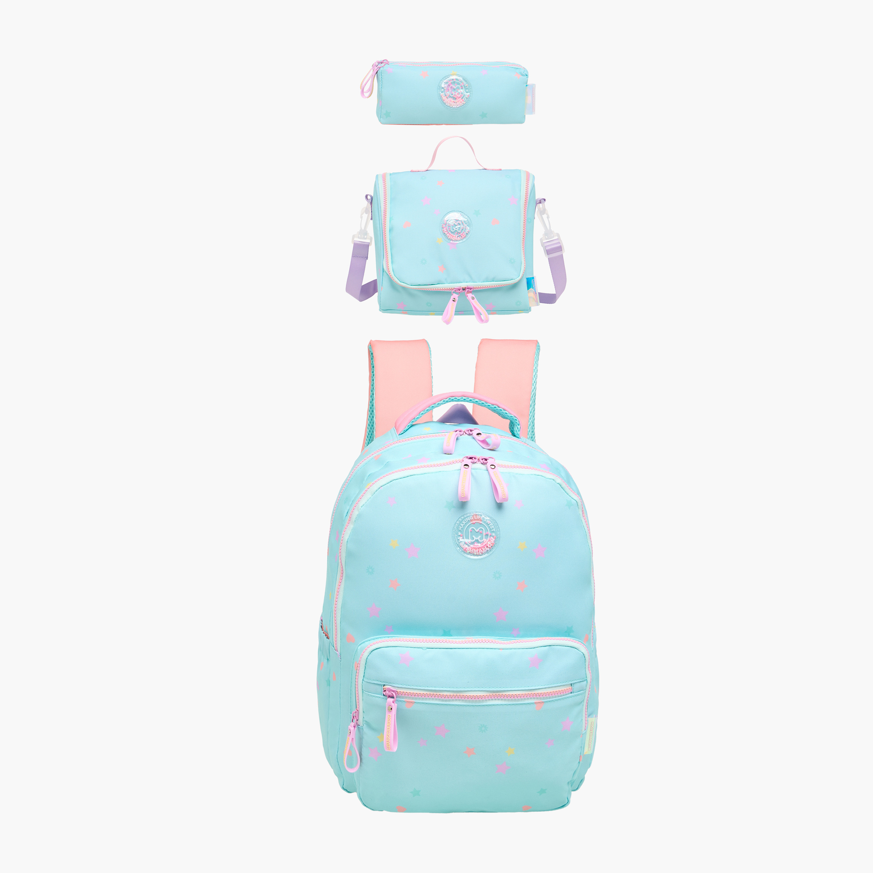 MARSHMALLOW Stardust Logo Applique Lunch Bag with Zip Closure-school-lunchessentials-lunchbags-image-9