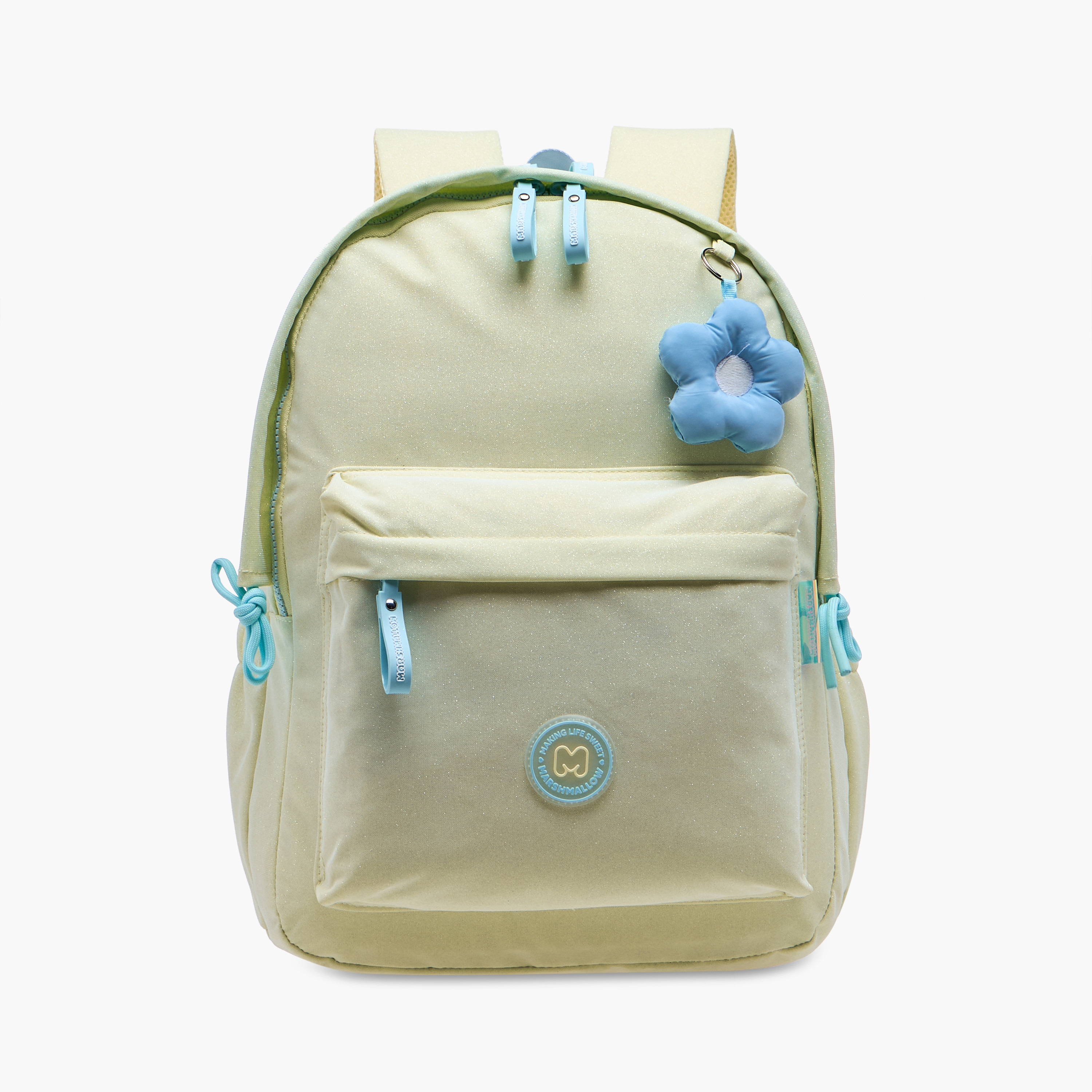 MARSHMALLOW Floral Detail Backpack with Adjustable Shoulder Straps - 33x43x16 cms-promo_LS20_OMN-image-1