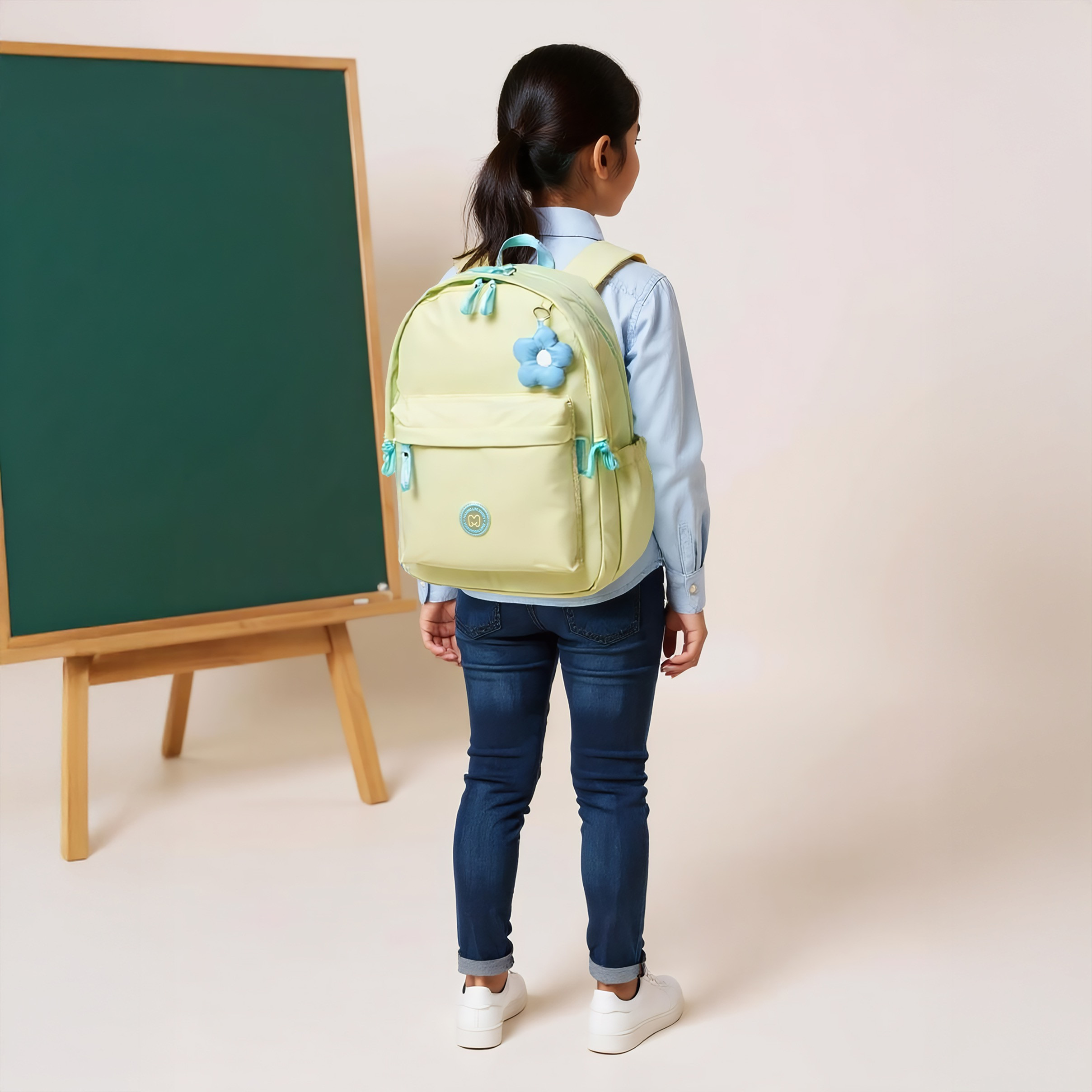 MARSHMALLOW Floral Detail Backpack with Adjustable Shoulder Straps - 33x43x16 cms-promo_LS20_OMN-image-3