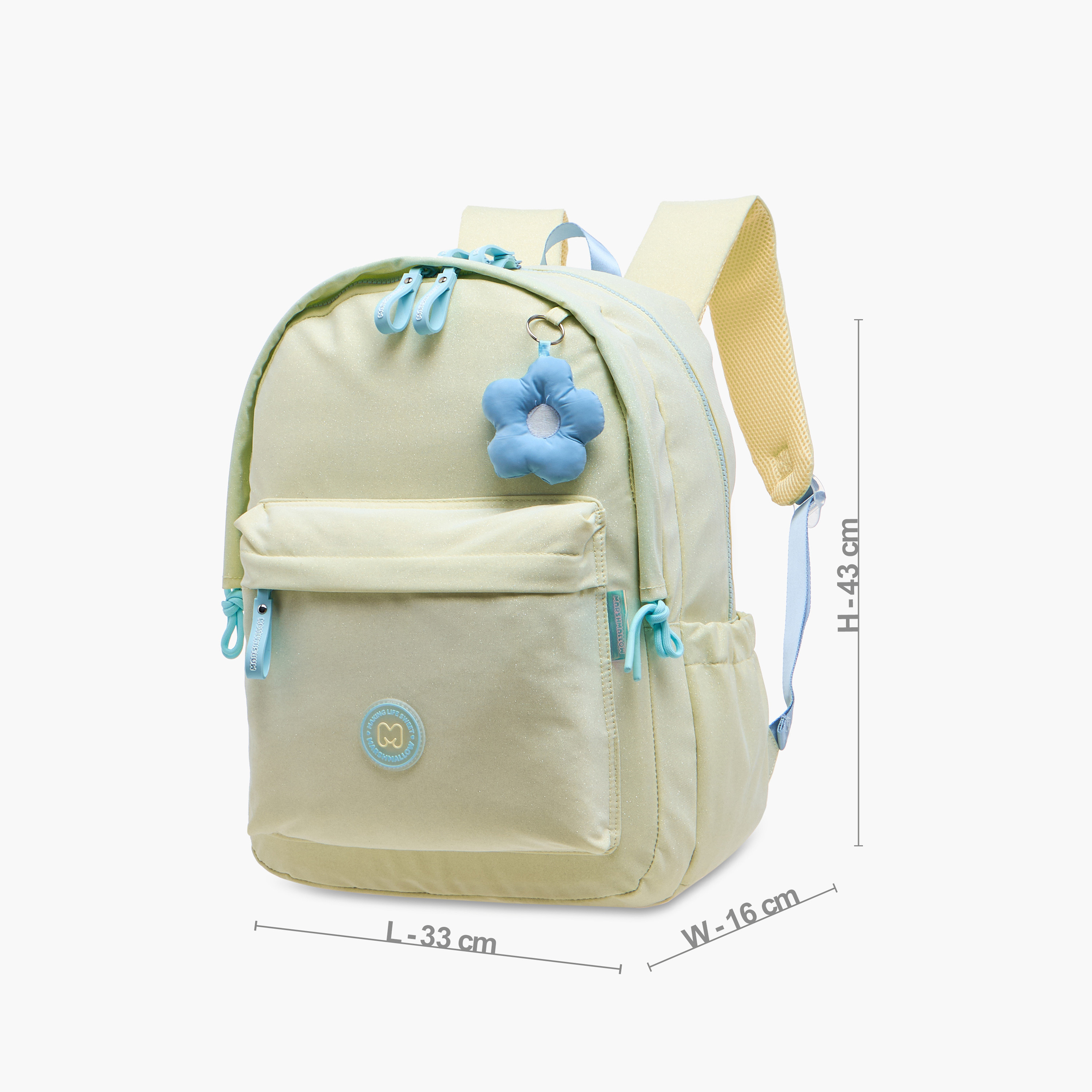 MARSHMALLOW Floral Detail Backpack with Adjustable Shoulder Straps - 33x43x16 cms-promo_LS20_OMN-image-4