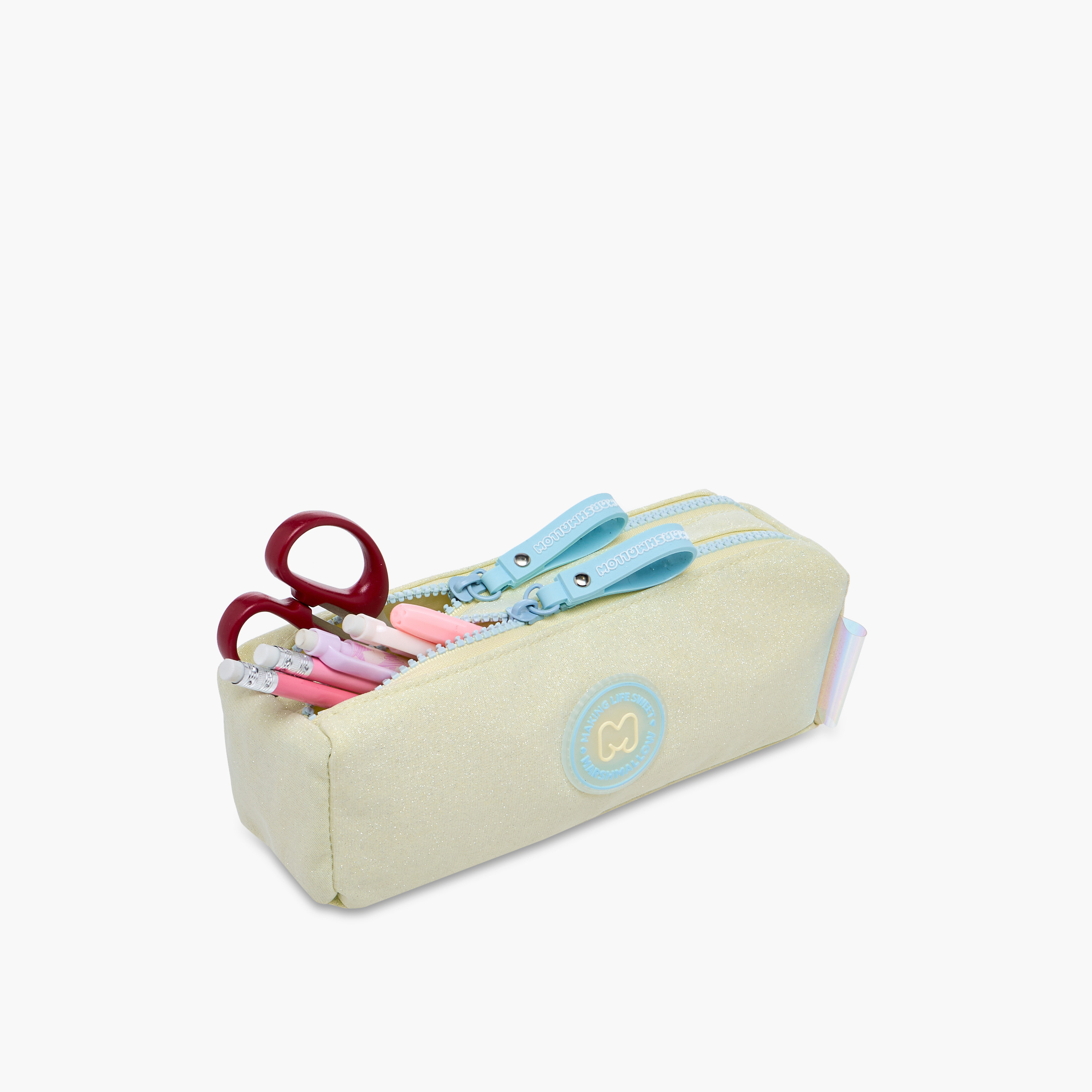 MARSHMALLOW Applique Detail Pencil Pouch with Zip Closure-school-stationery-pencilcases-image-5