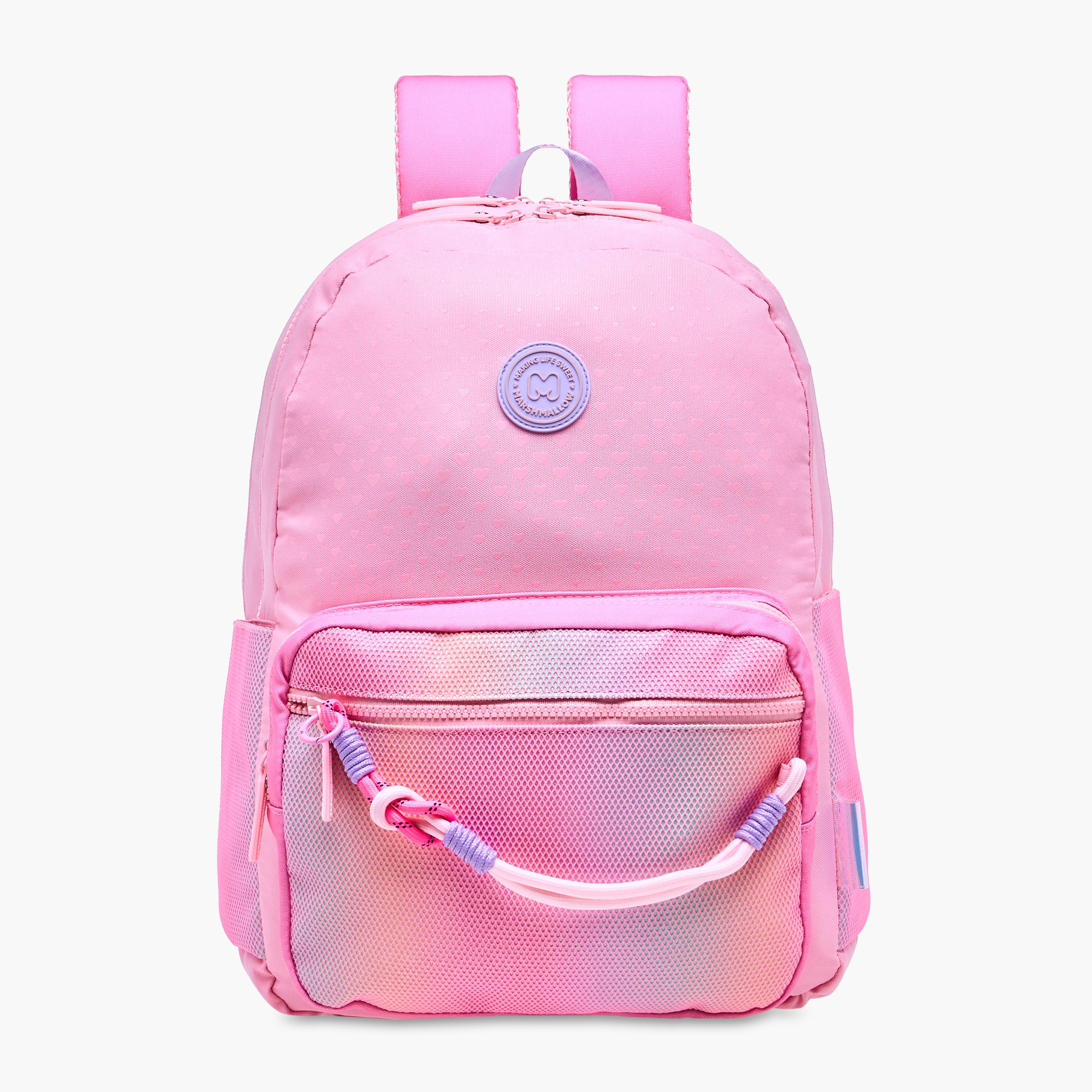 MARSHMALLOW Ombre Backpack with Adjustable Shoulder Straps and Zip Closure - 33x43x16 cm-promo_LS20_OMN-image-1
