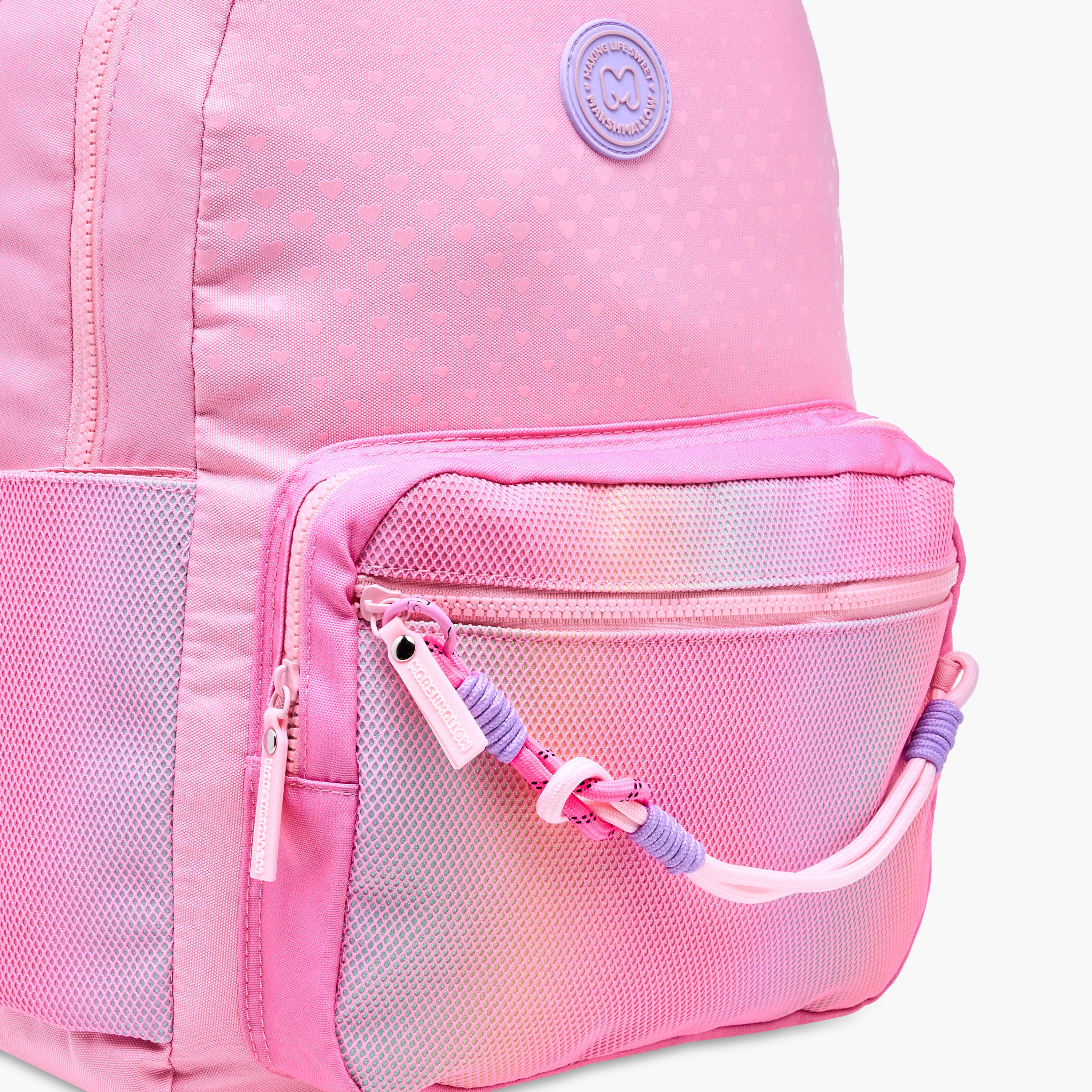 MARSHMALLOW Ombre Backpack with Adjustable Shoulder Straps and Zip Closure - 33x43x16 cm-promo_LS20_OMN-image-9