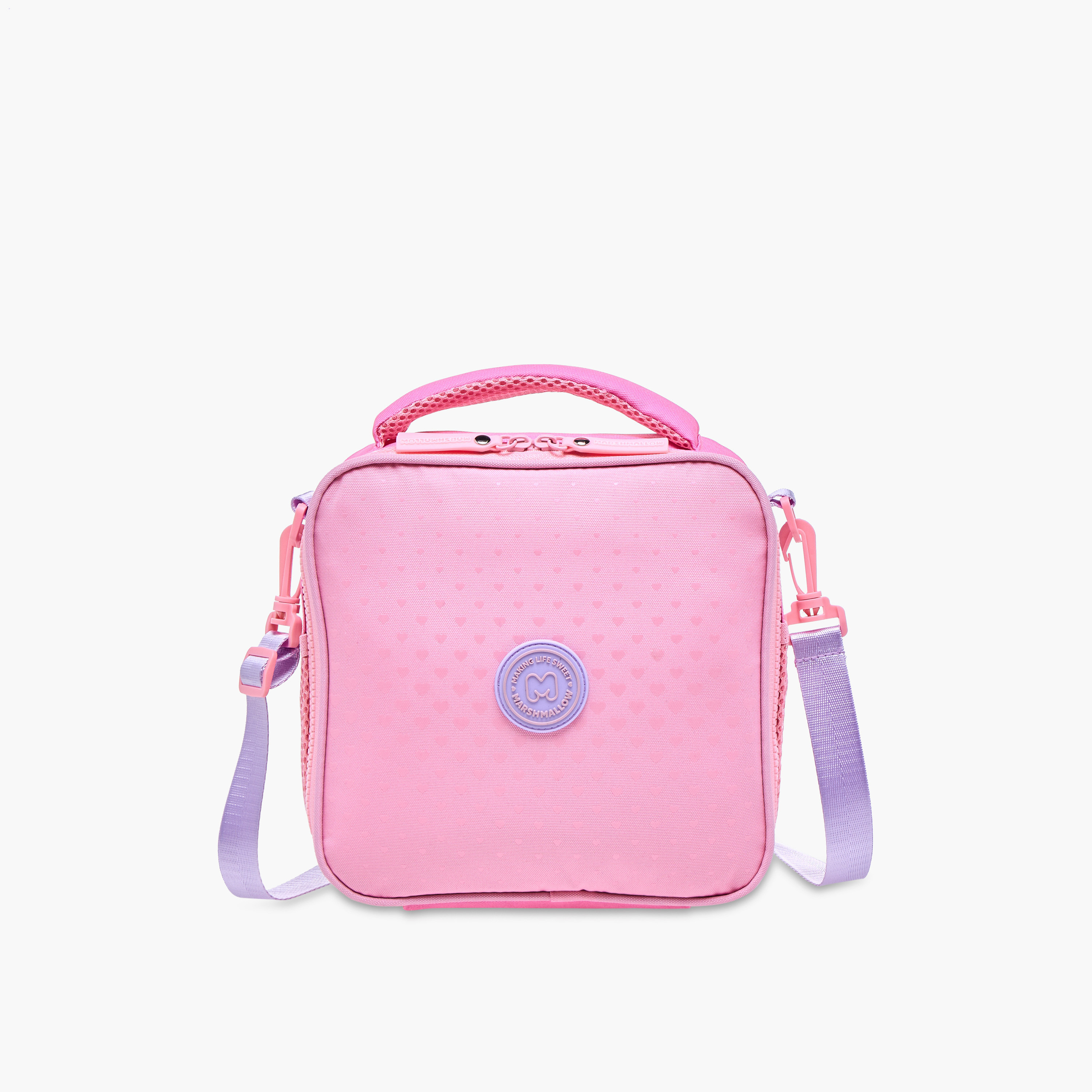 MARSHMALLOW Applique Detail Lunch Bag with Zip Closure-school-lunchessentials-lunchbags-image-1