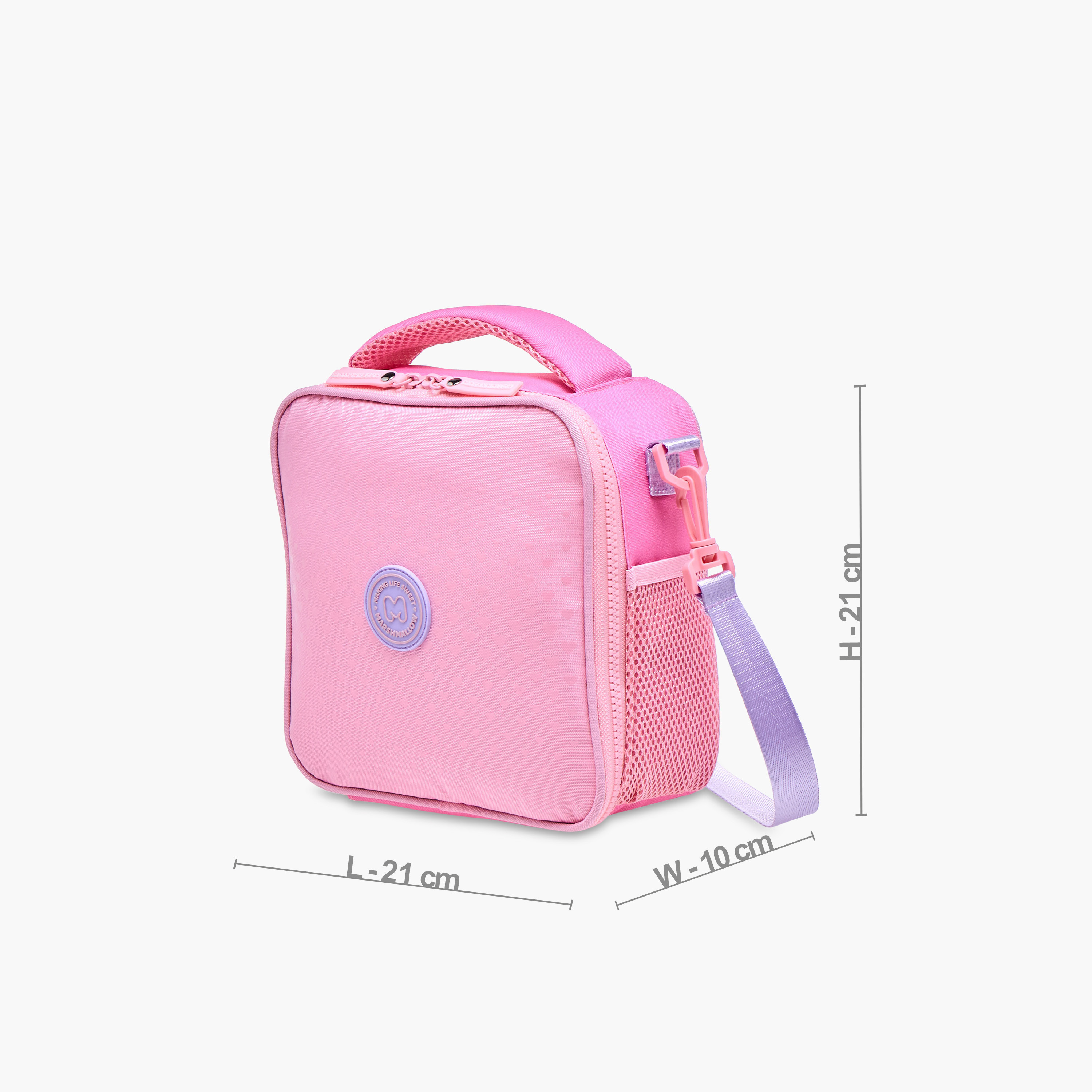 MARSHMALLOW Applique Detail Lunch Bag with Zip Closure-school-lunchessentials-lunchbags-image-2