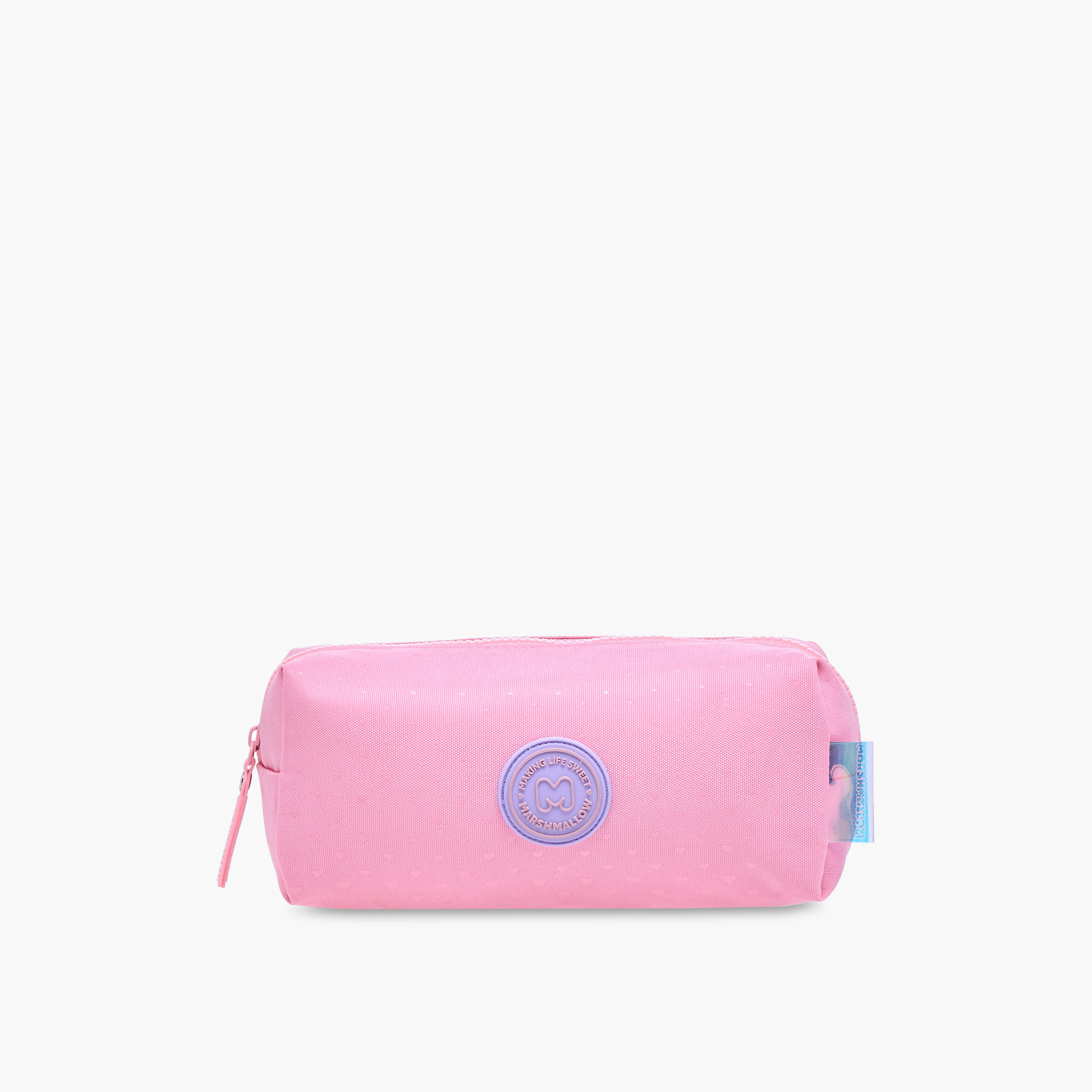 MARSHMALLOW Applique Detail Pencil Pouch with Zip Closure-school-stationery-pencilcases-image-1