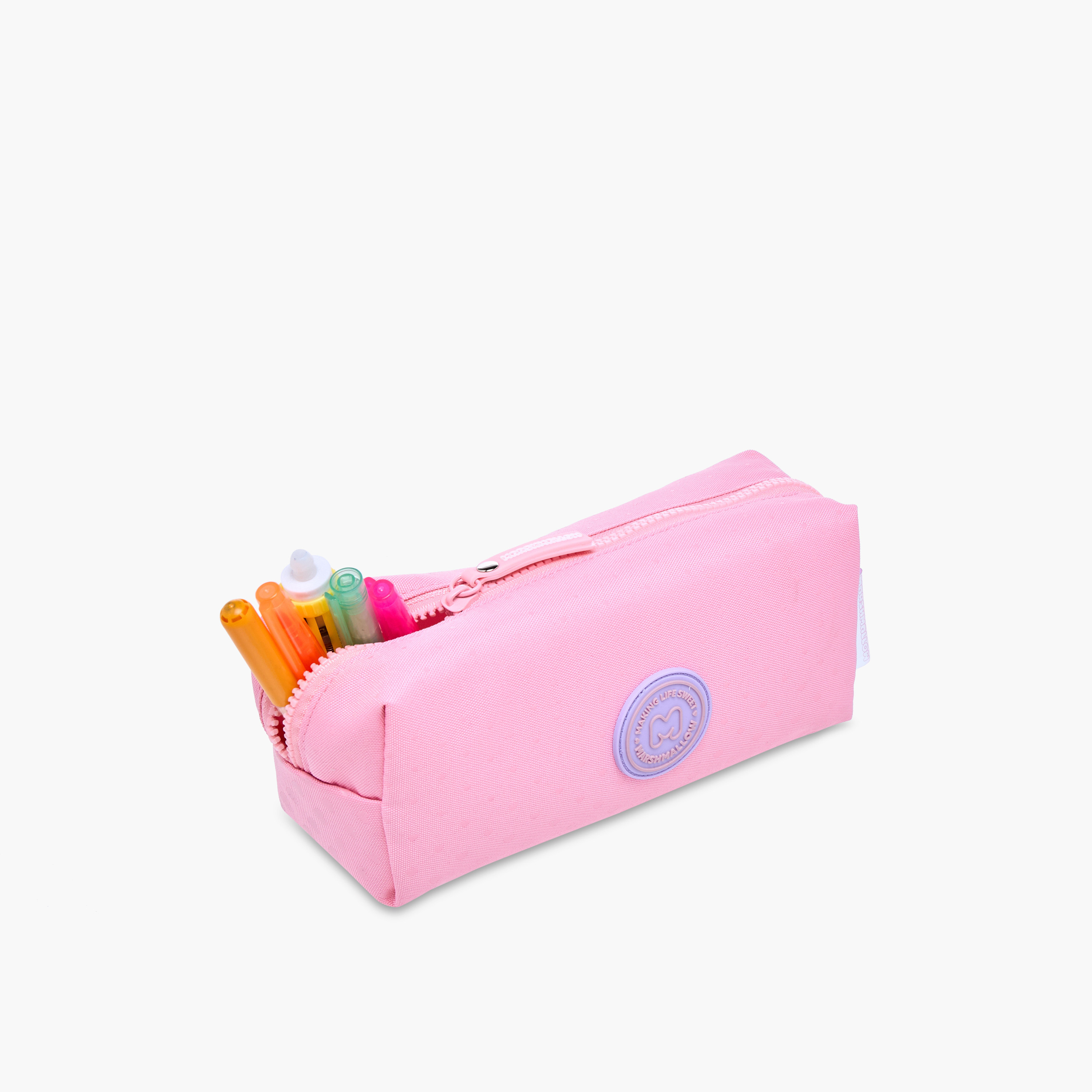 MARSHMALLOW Applique Detail Pencil Pouch with Zip Closure-school-stationery-pencilcases-image-5