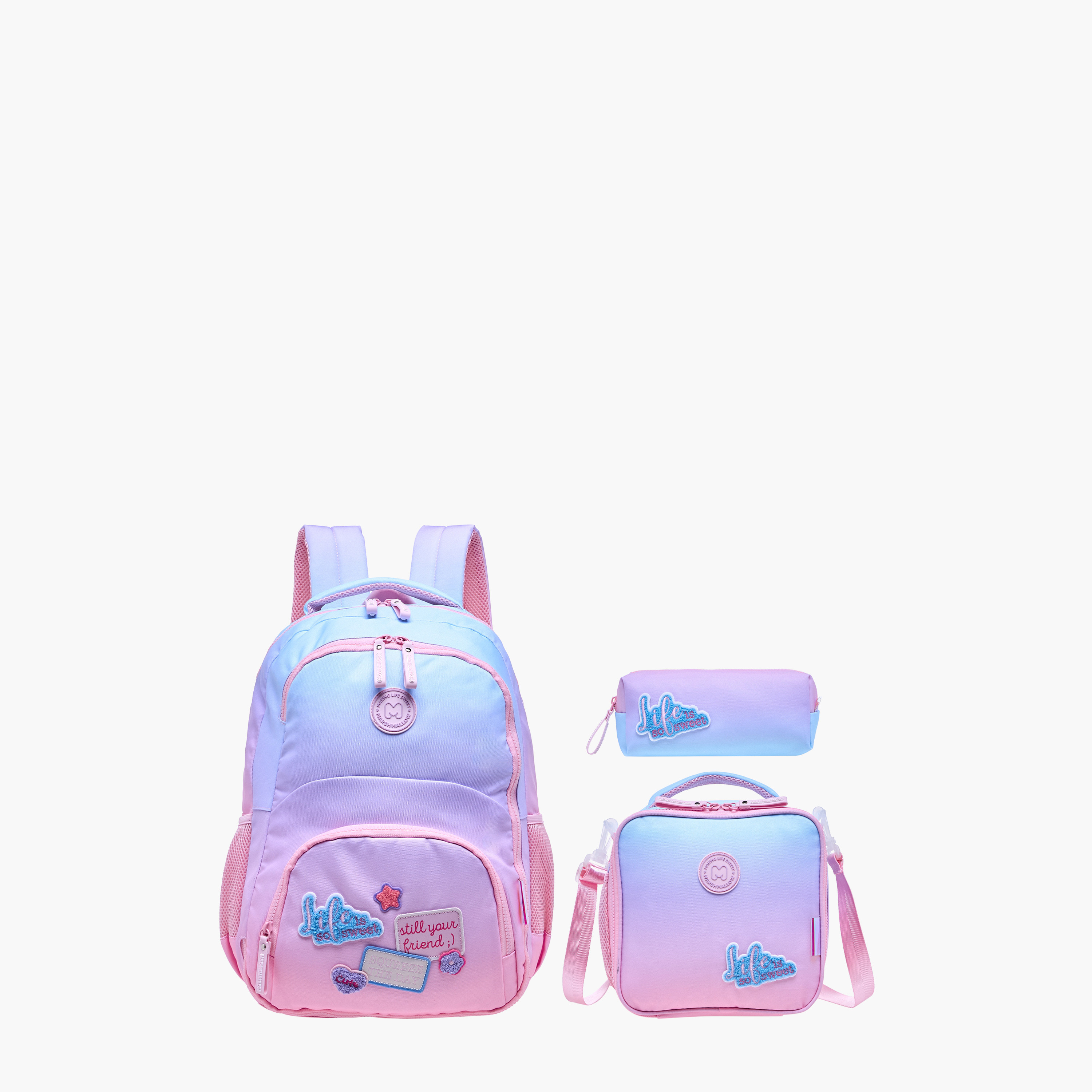 MARSHMALLOW Applique Patch Detail Backpack with Adjustable Shoulder Straps - 33x43x16 cm-promo_LS20_OMN-image-14